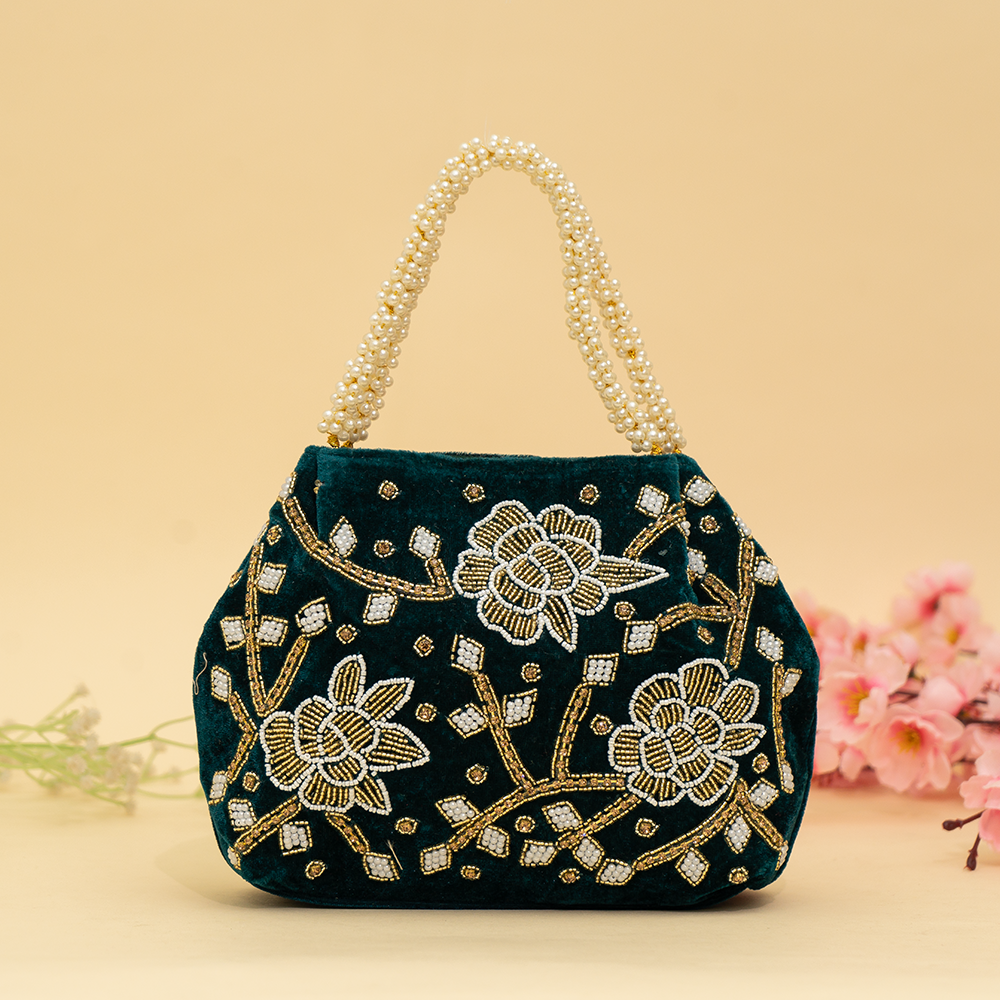 green Pearl Shine Potli | cara