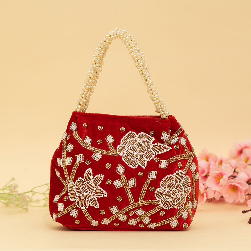 red Pearl Shine Potli | cara