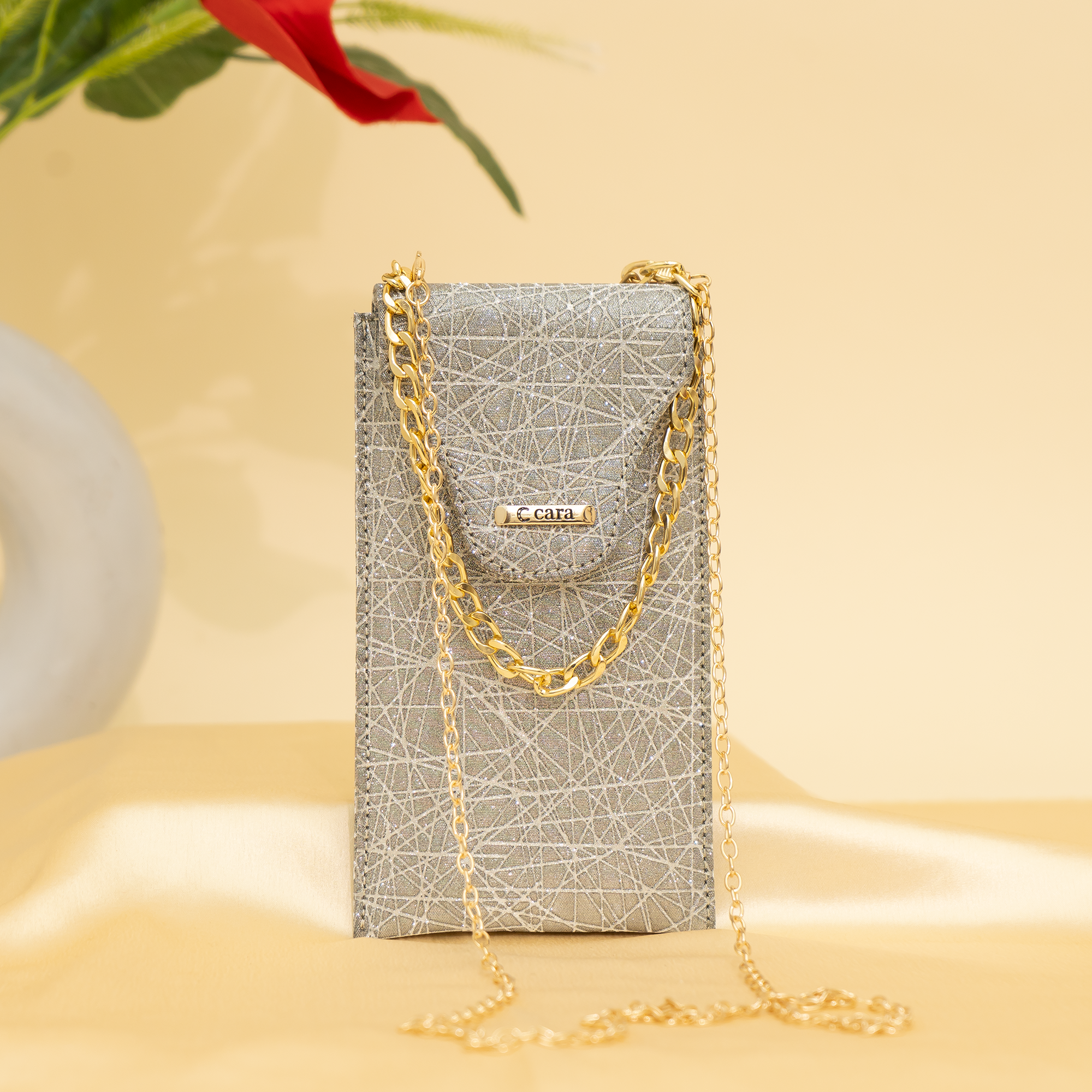 grey Gleam Chain Mobile Sling| cara
