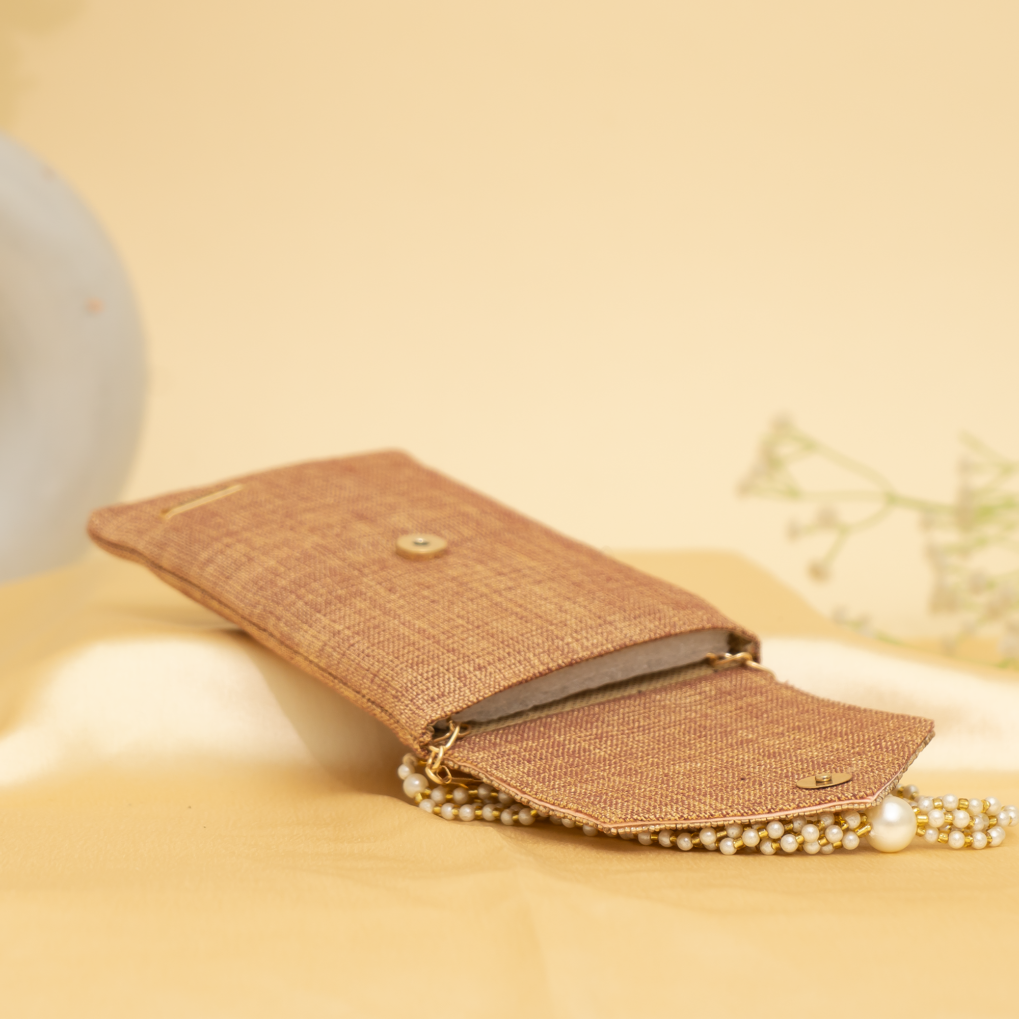 rose gold Lustrous Charm Designer Mobile sling | cara