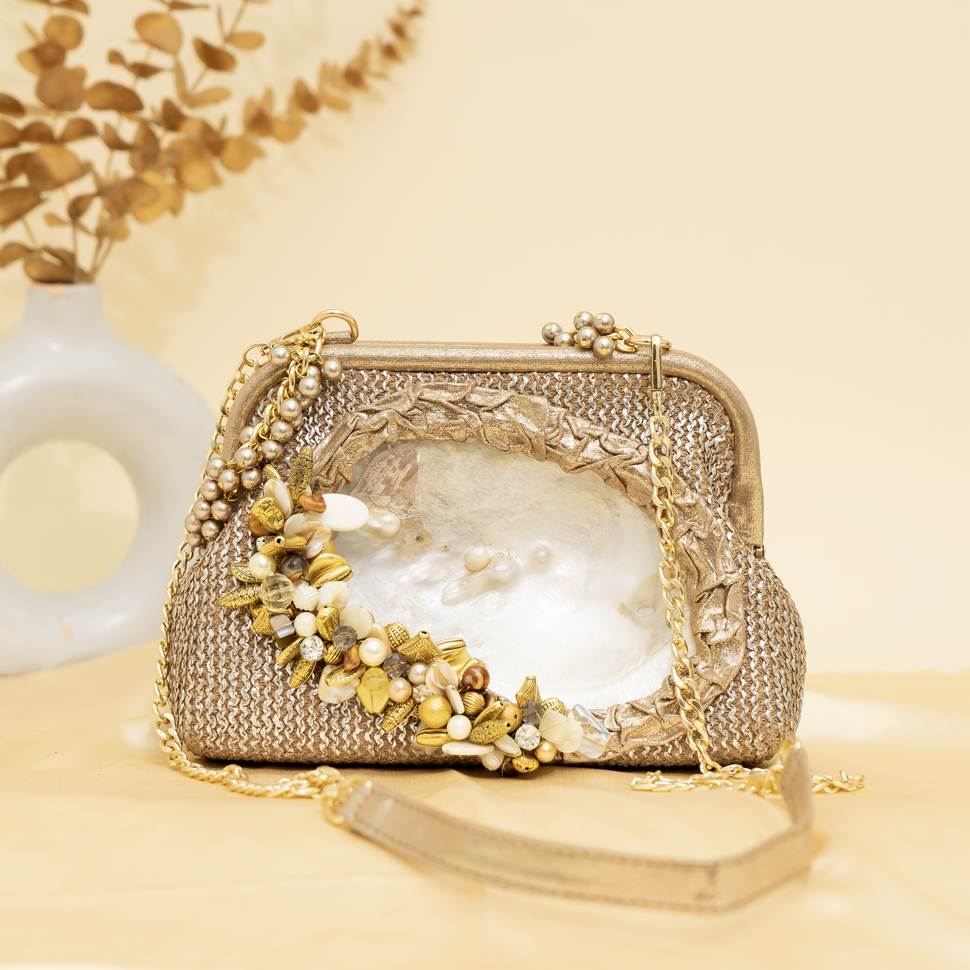 Bronze Empress Shell potli | cara