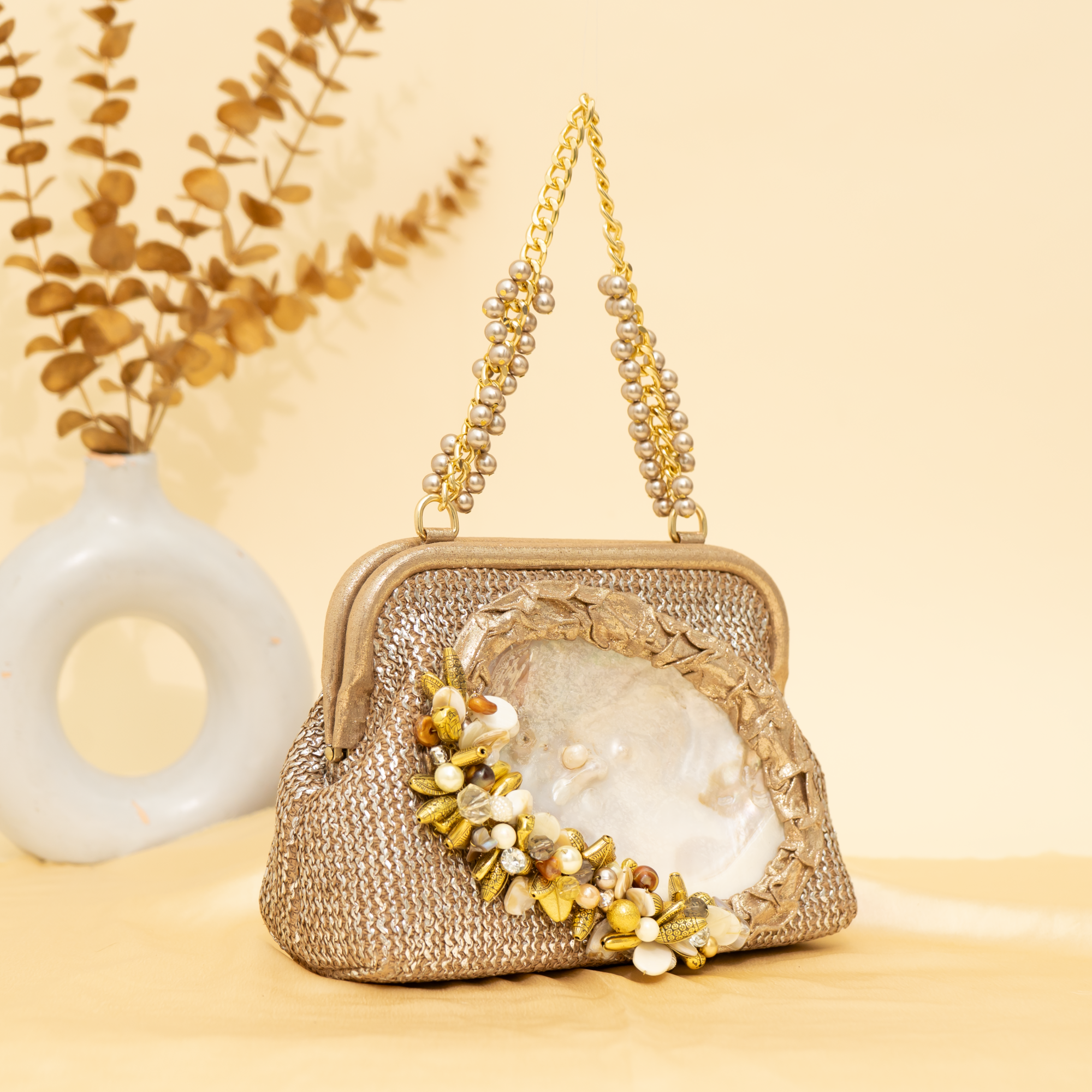 Bronze Empress Shell potli | cara