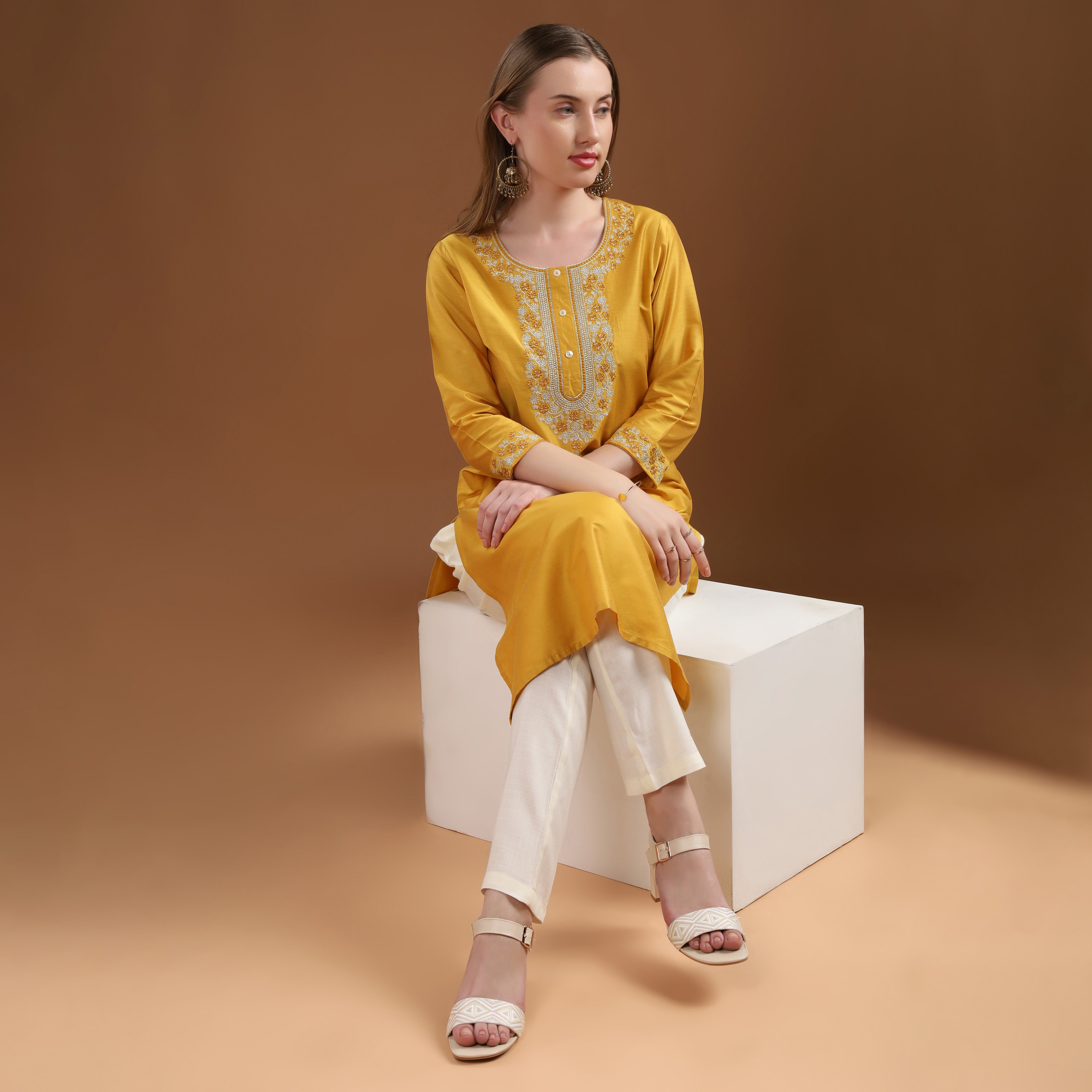 Cream Buckle Bliss heels | Cara