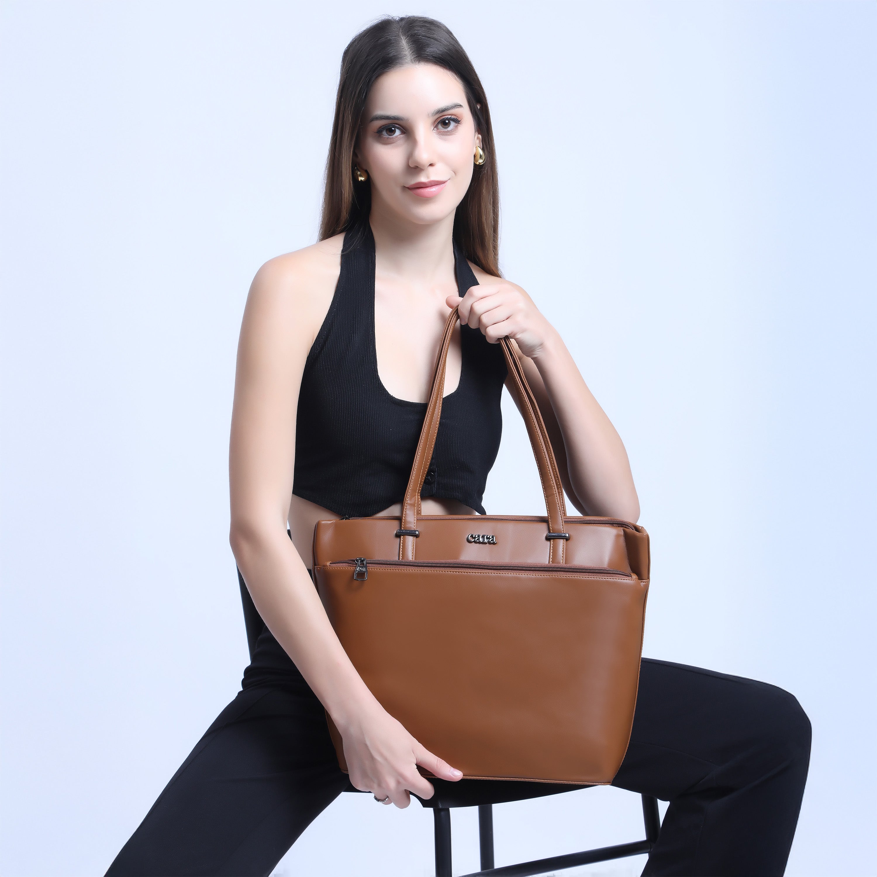Brown 9 to 5 Office Tote Bag | Cara