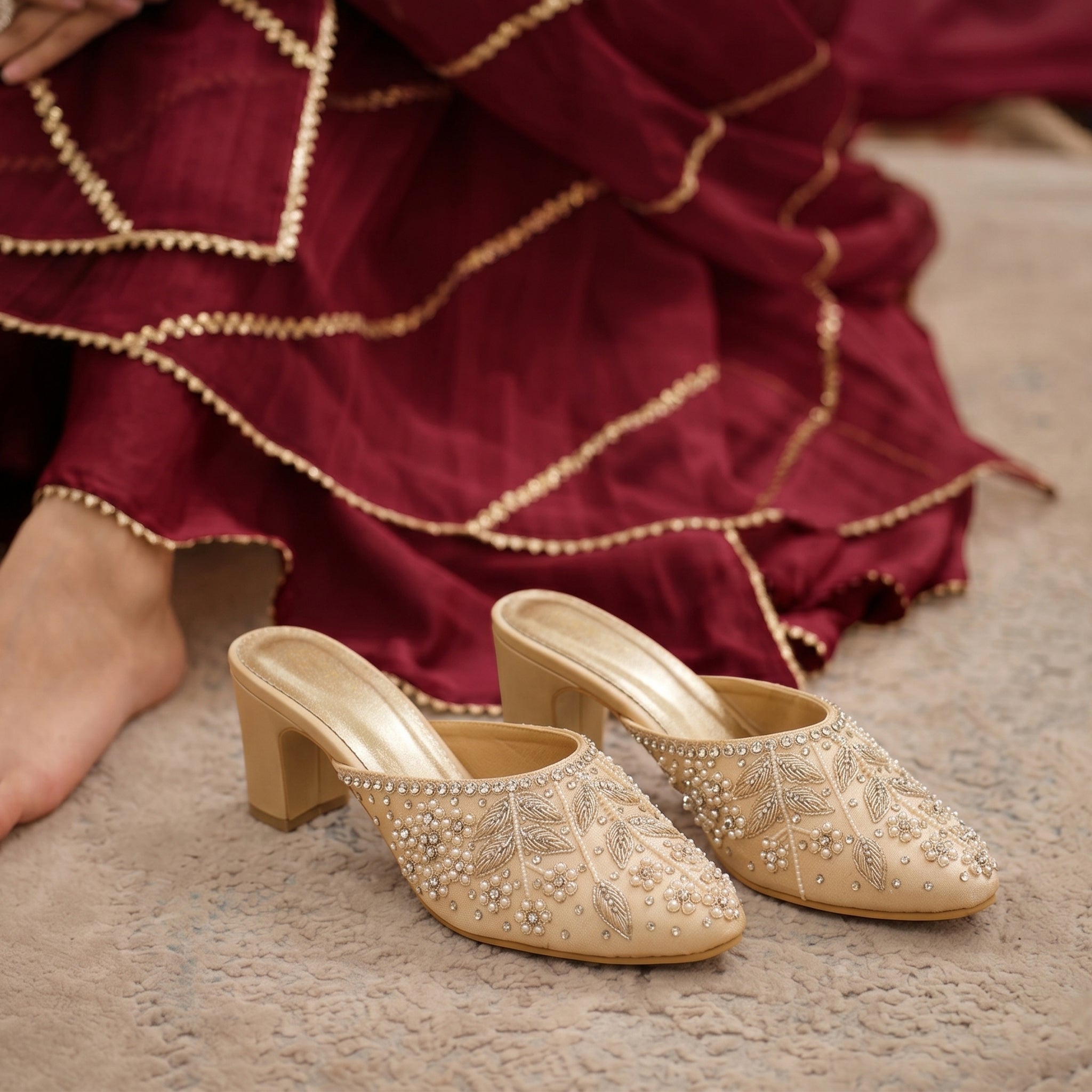 Pearl Sadabahar Mules