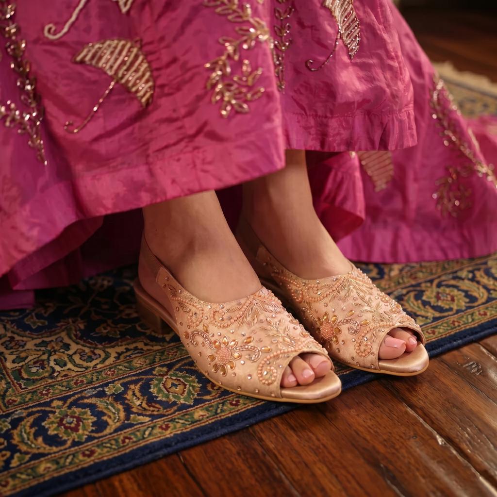 Glided Fern Mules