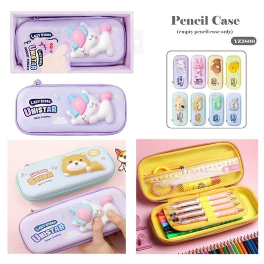 Soft Touch Pencil Case Stationery Box For Girls