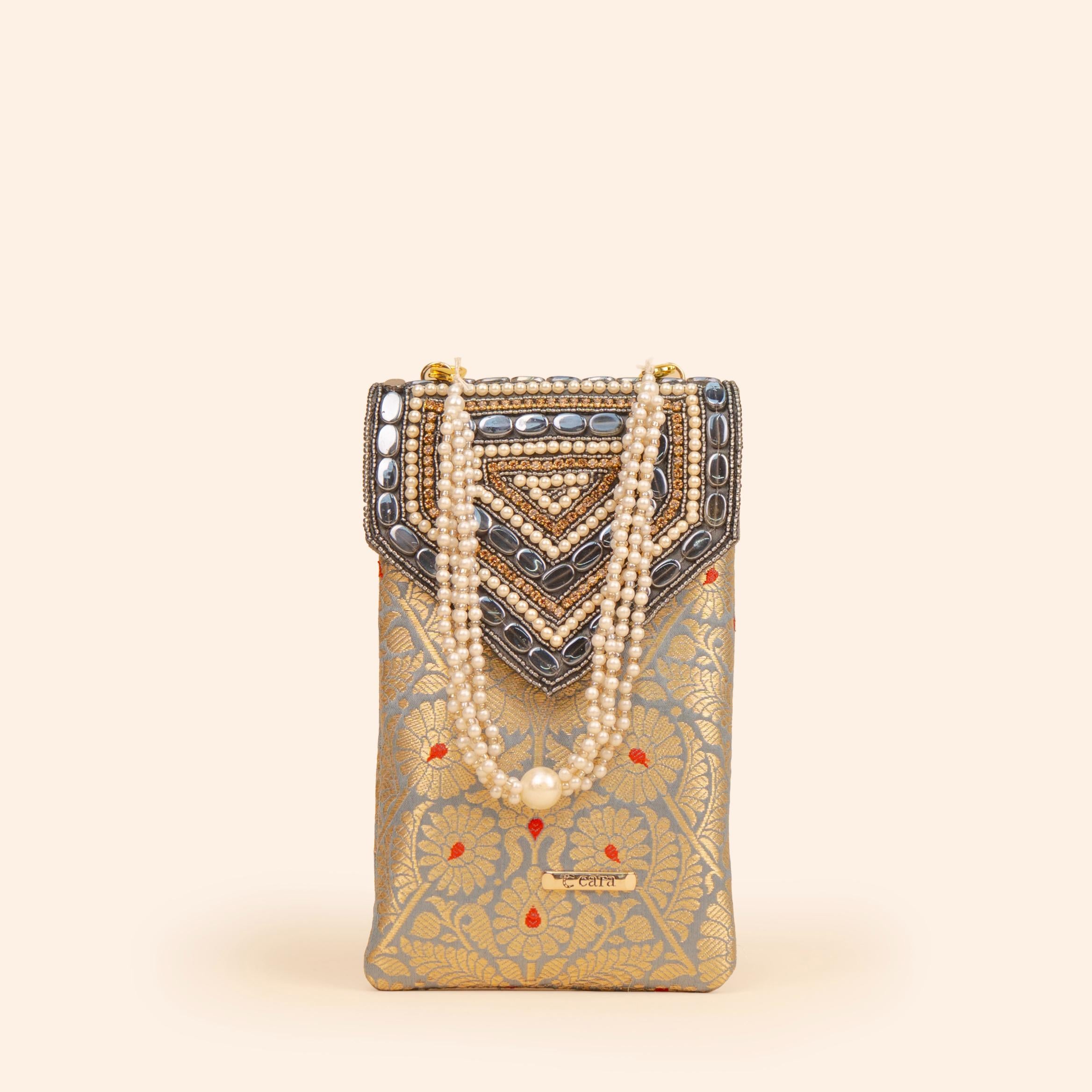 Banarasi Pearl Embellished Clutch