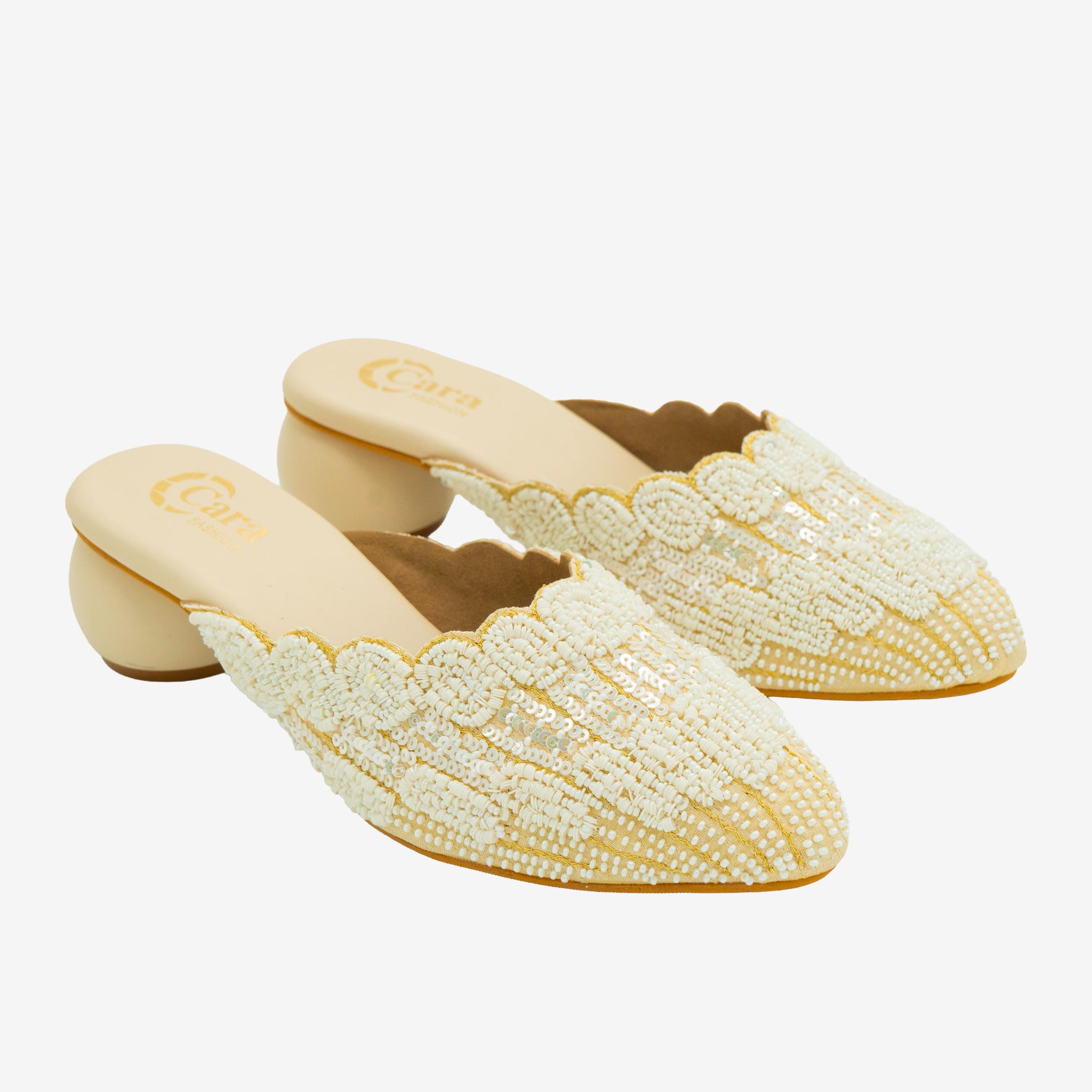 Glimmer Beadwork Mules