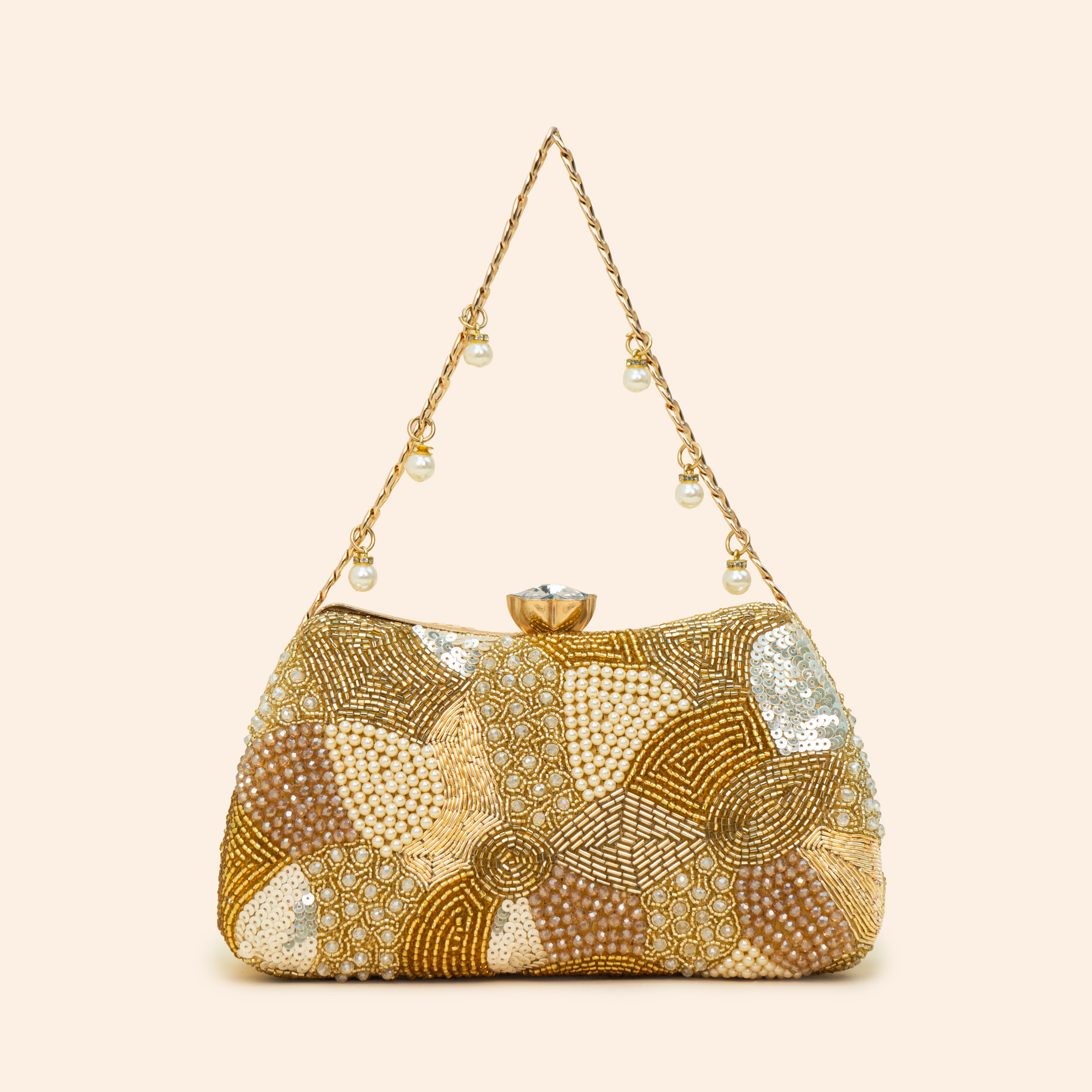 Zari Moti Box Clutch