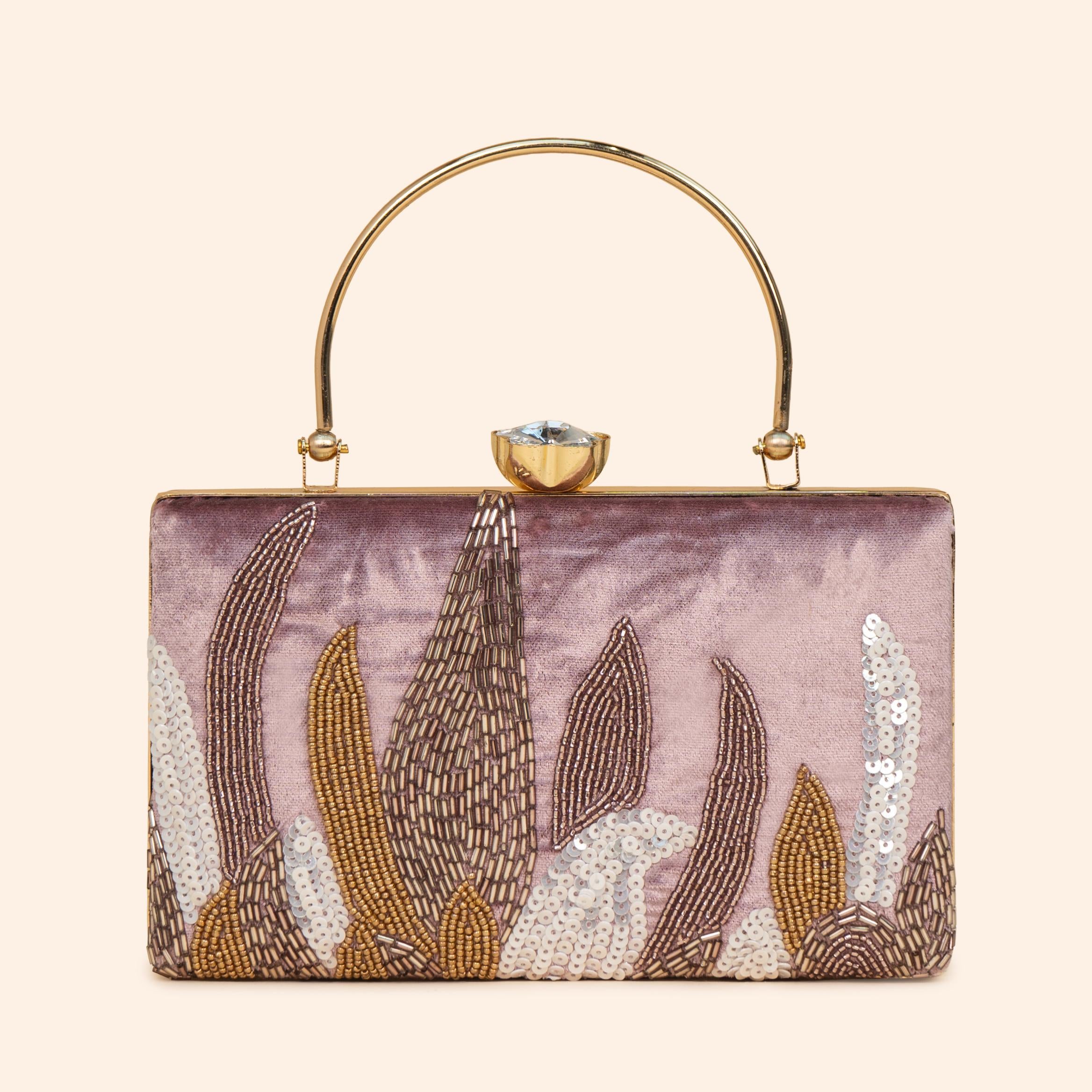 Ivory Palm Clutch