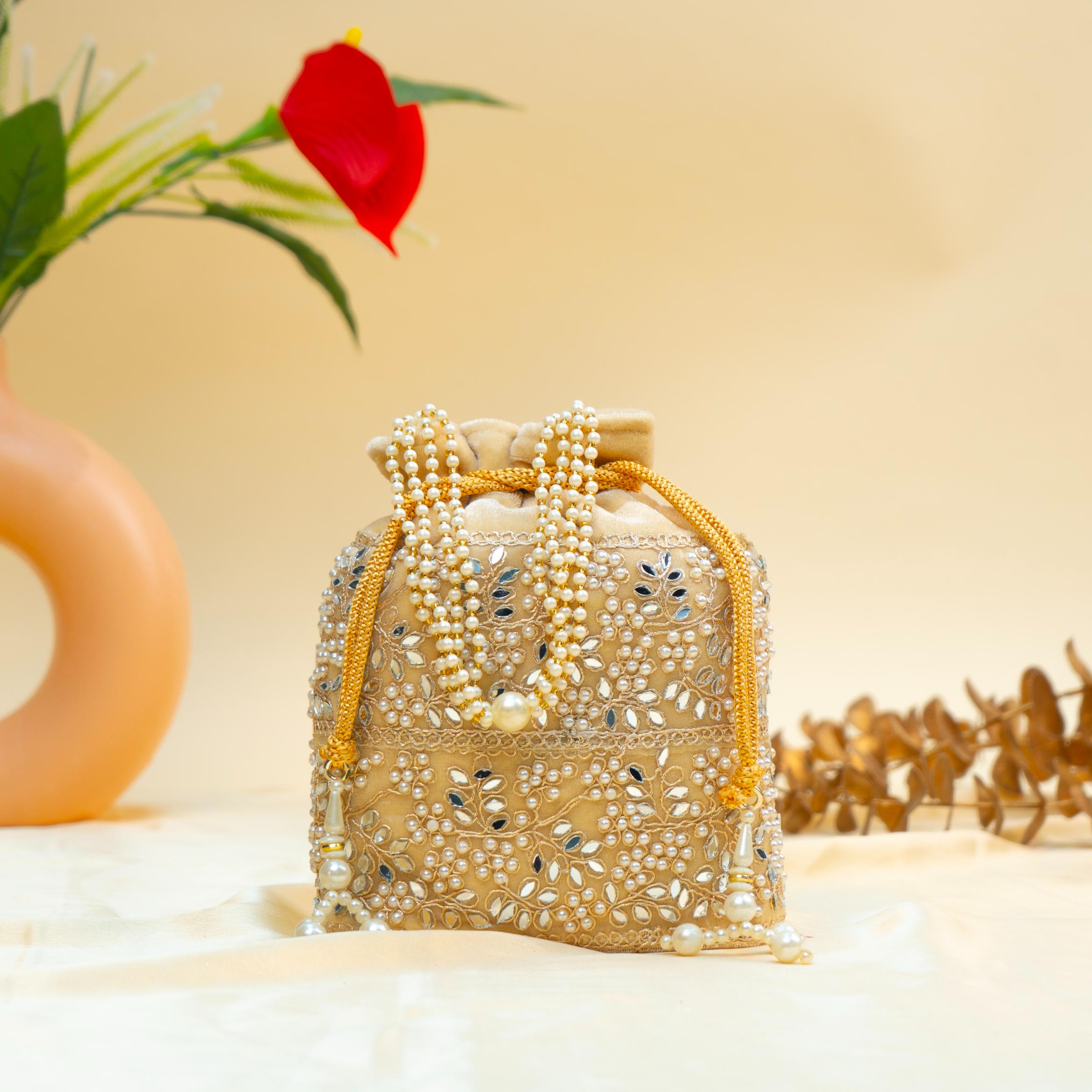 Grace Pearl Bead Potli