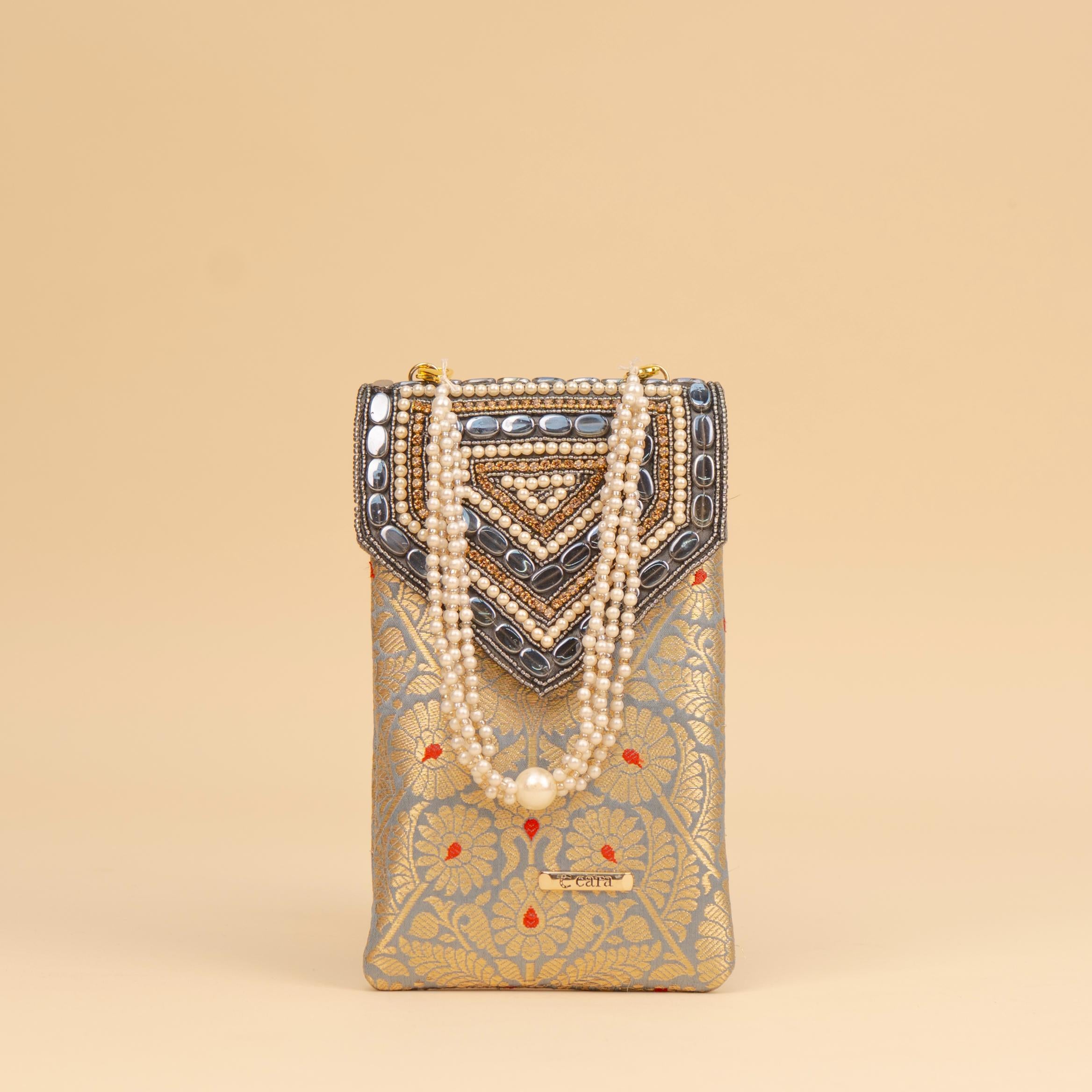 Banarasi Pearl Embellished Clutch