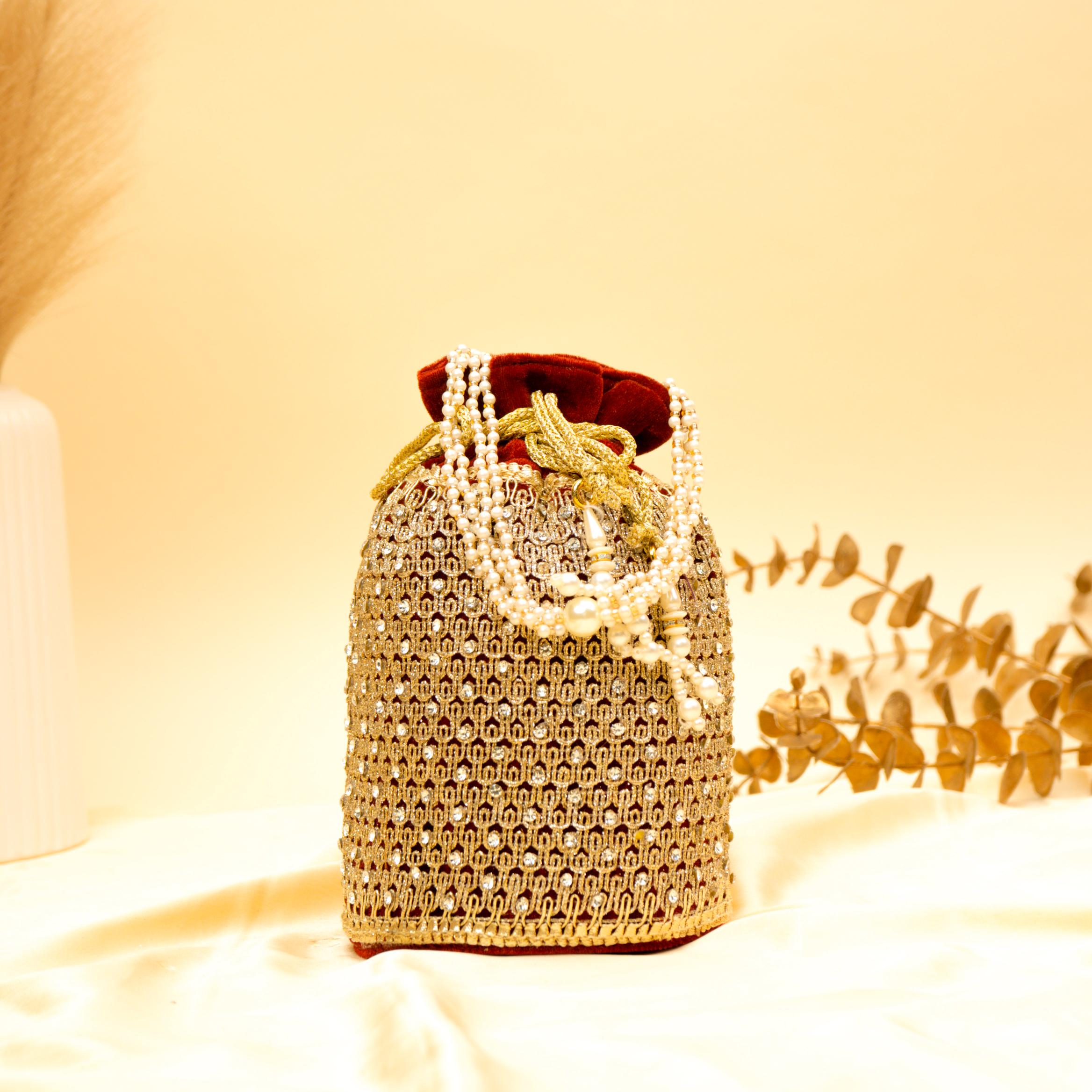 Regal Stone & Bead Potli