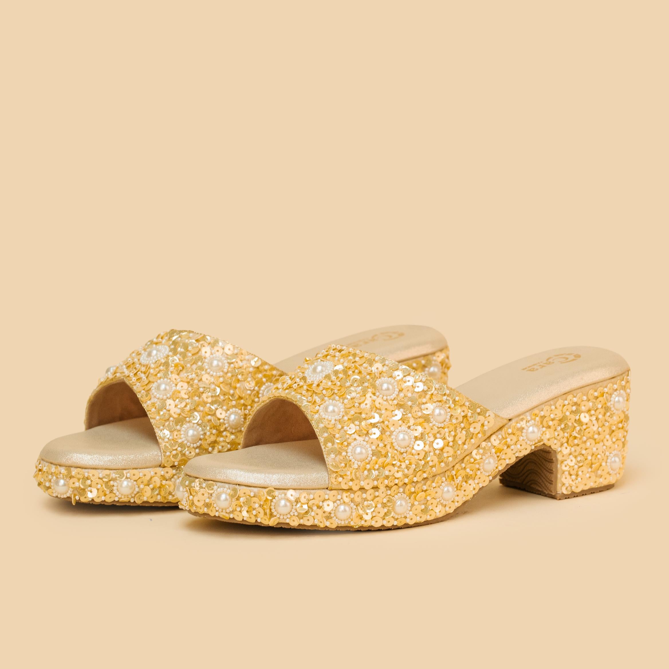 Sequin Ocean Heels