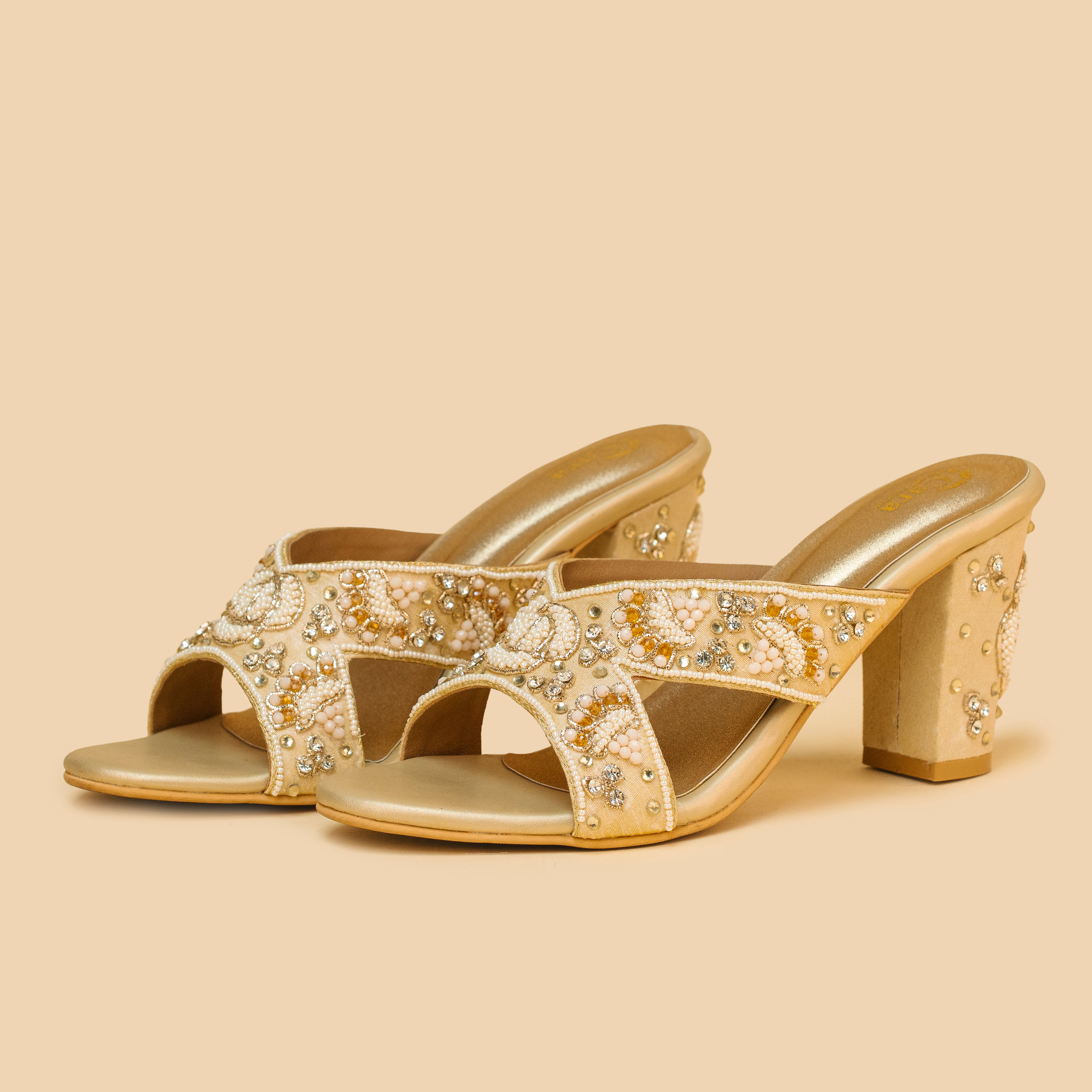 Beaded Petal Heritage Heels