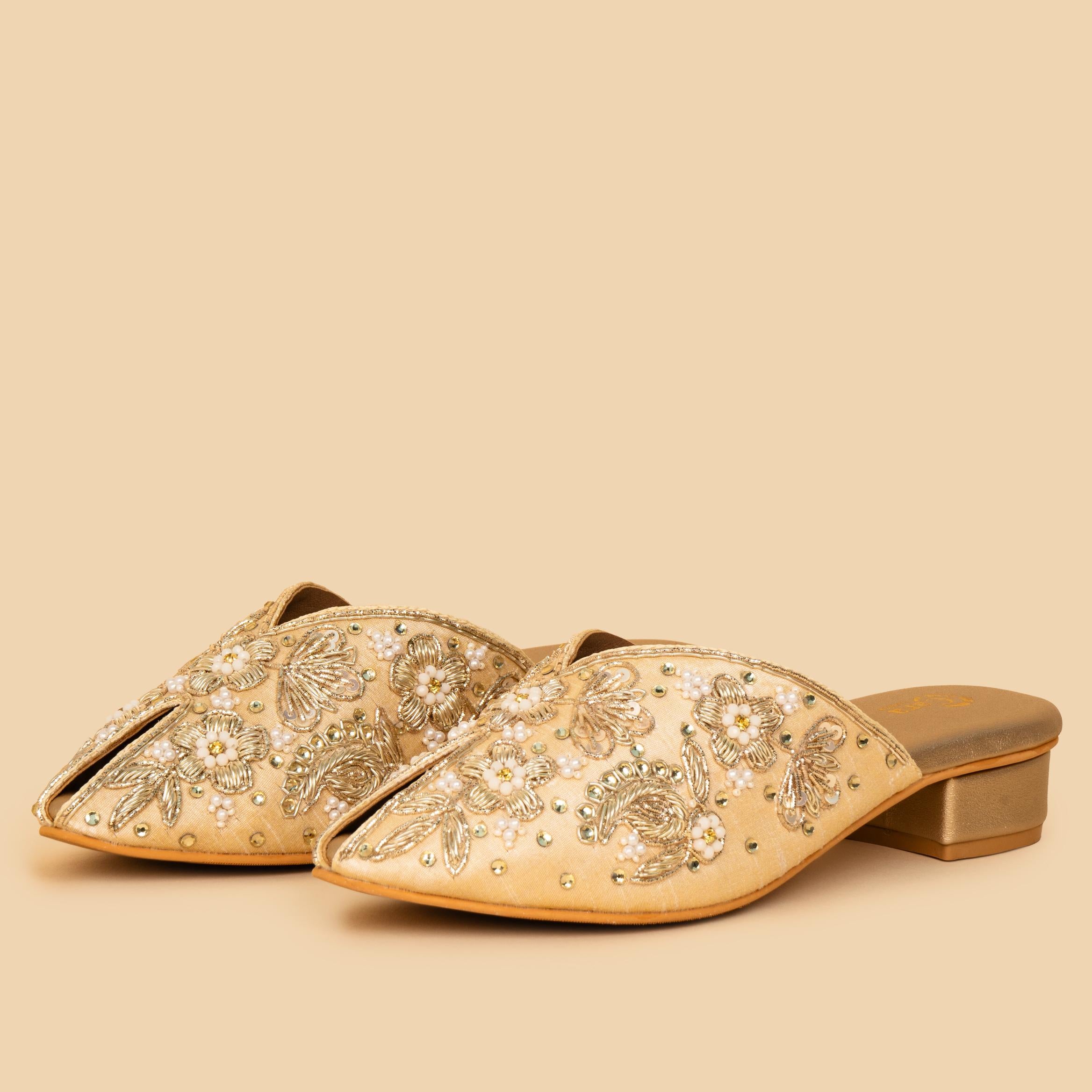 Noorani Beaded Mules