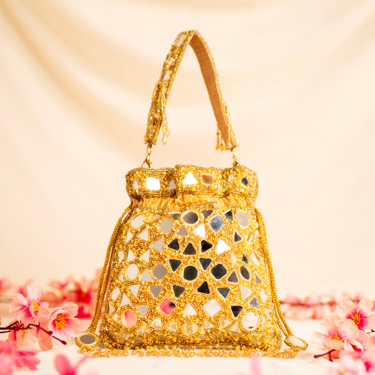 Reflective Beads potli| cara