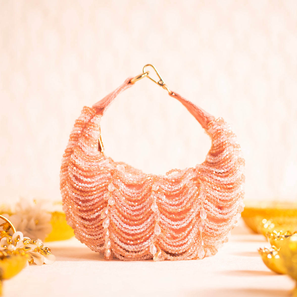 Cascade Beaded Hobo Bag