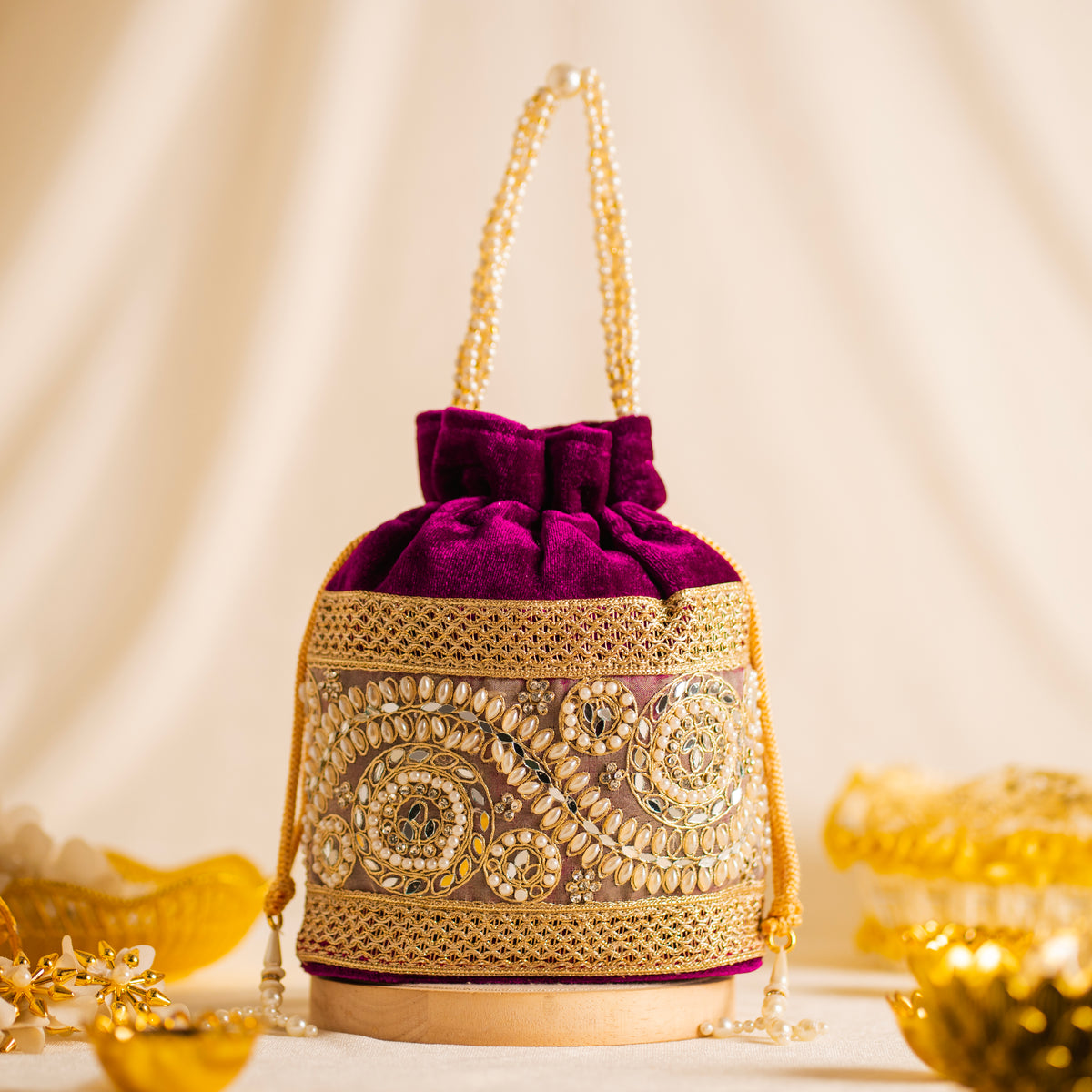 Golden Knot Potli
