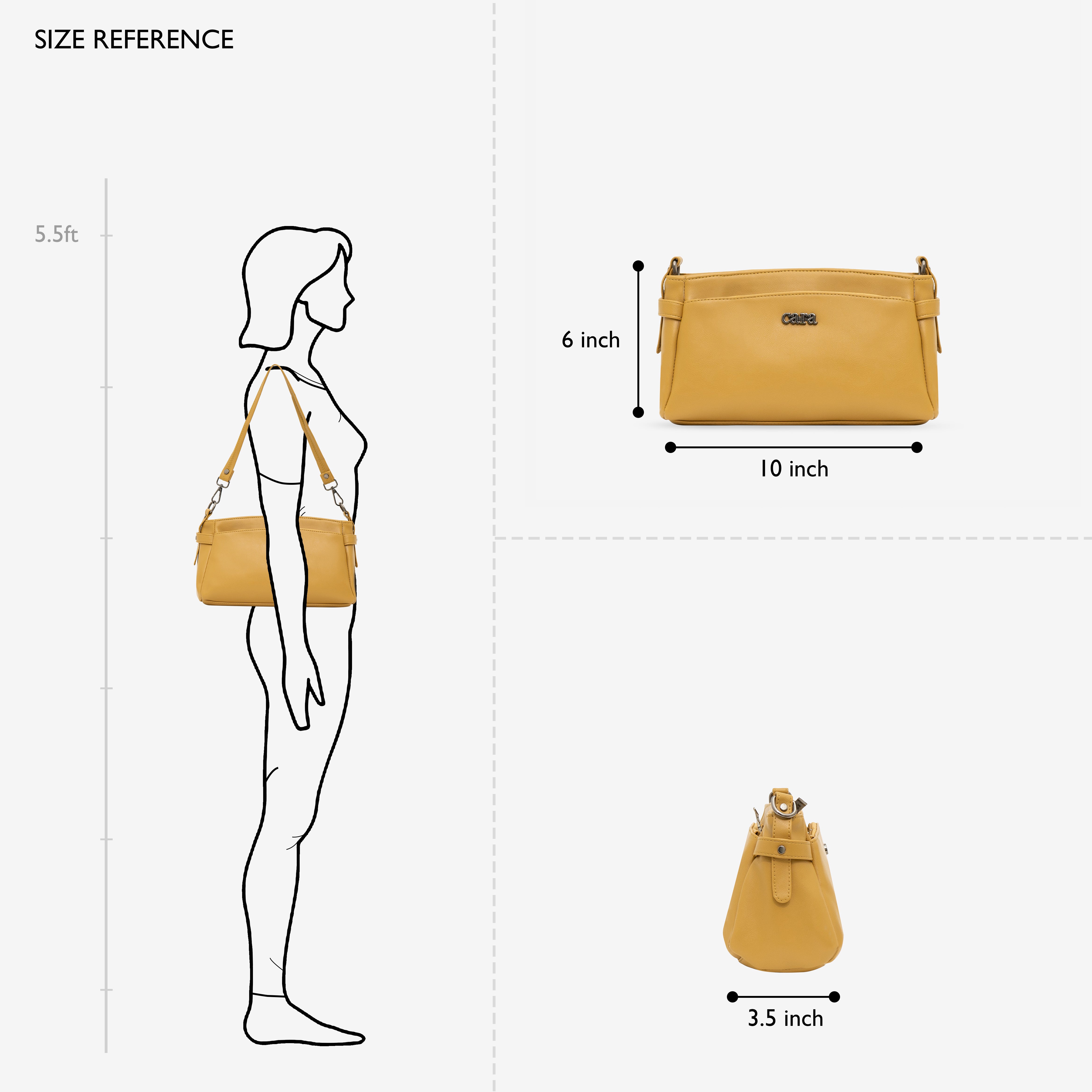 Mustard Yellow Weekend Carry sling | Cara