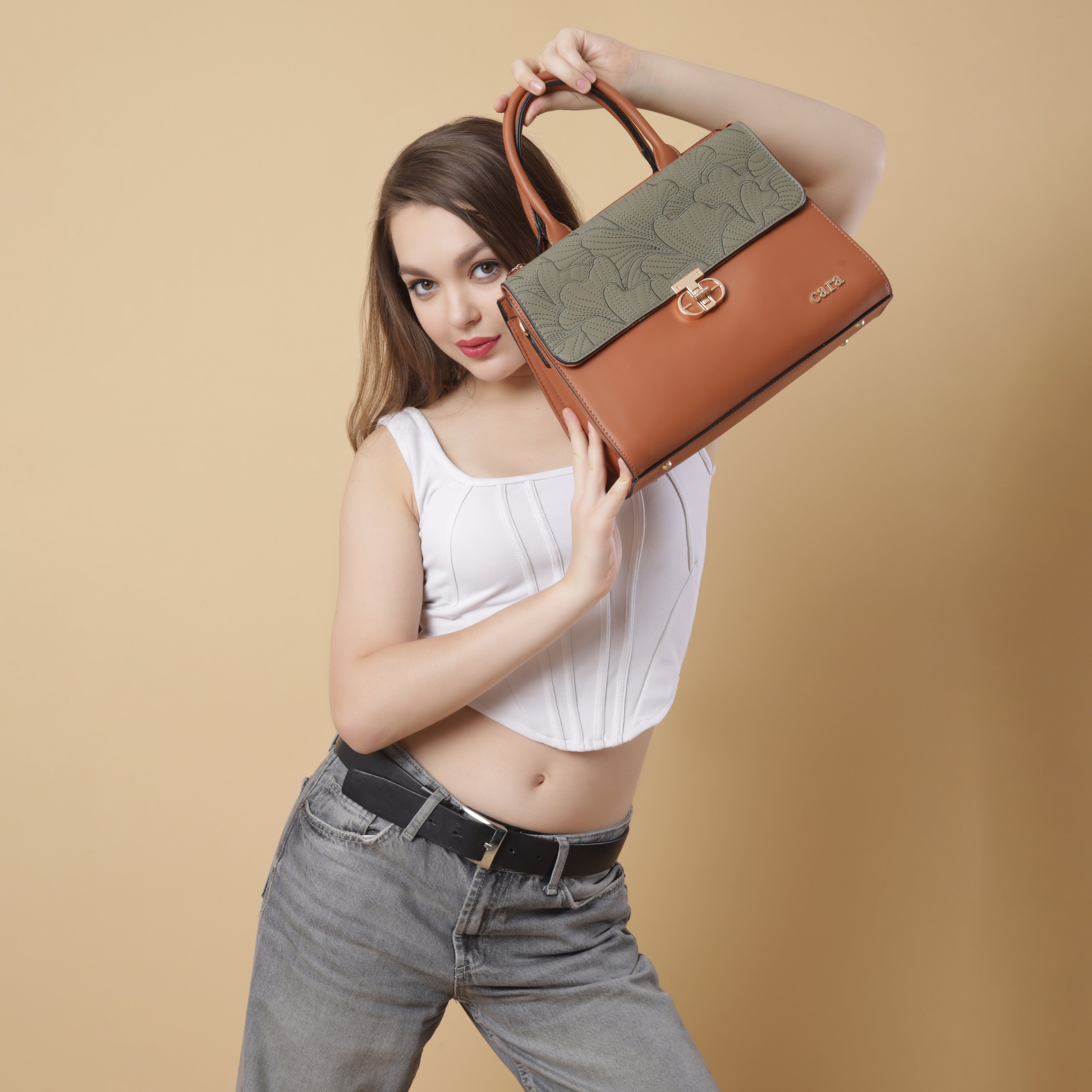 Brown Royal Heritage Handbag | Cara