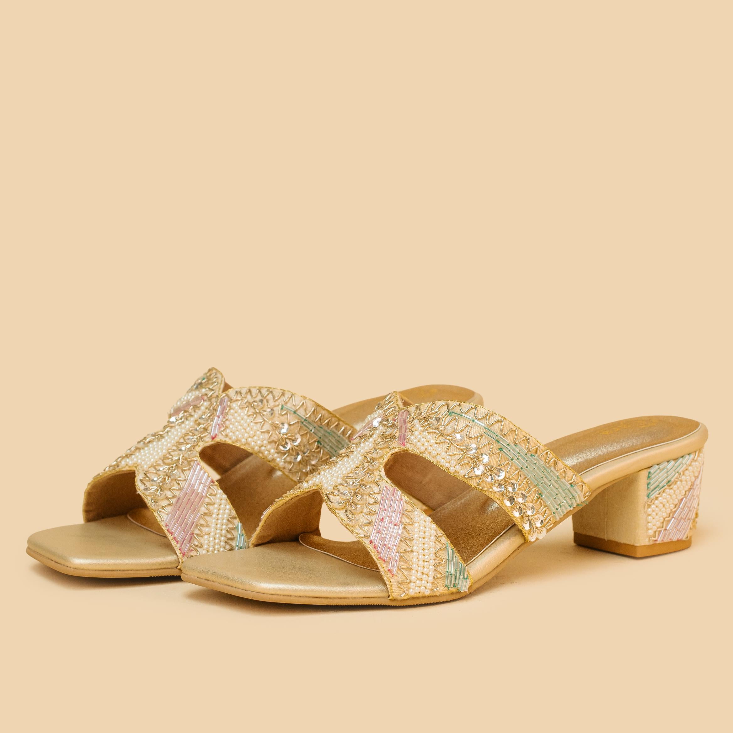 Glided Bloom Heels