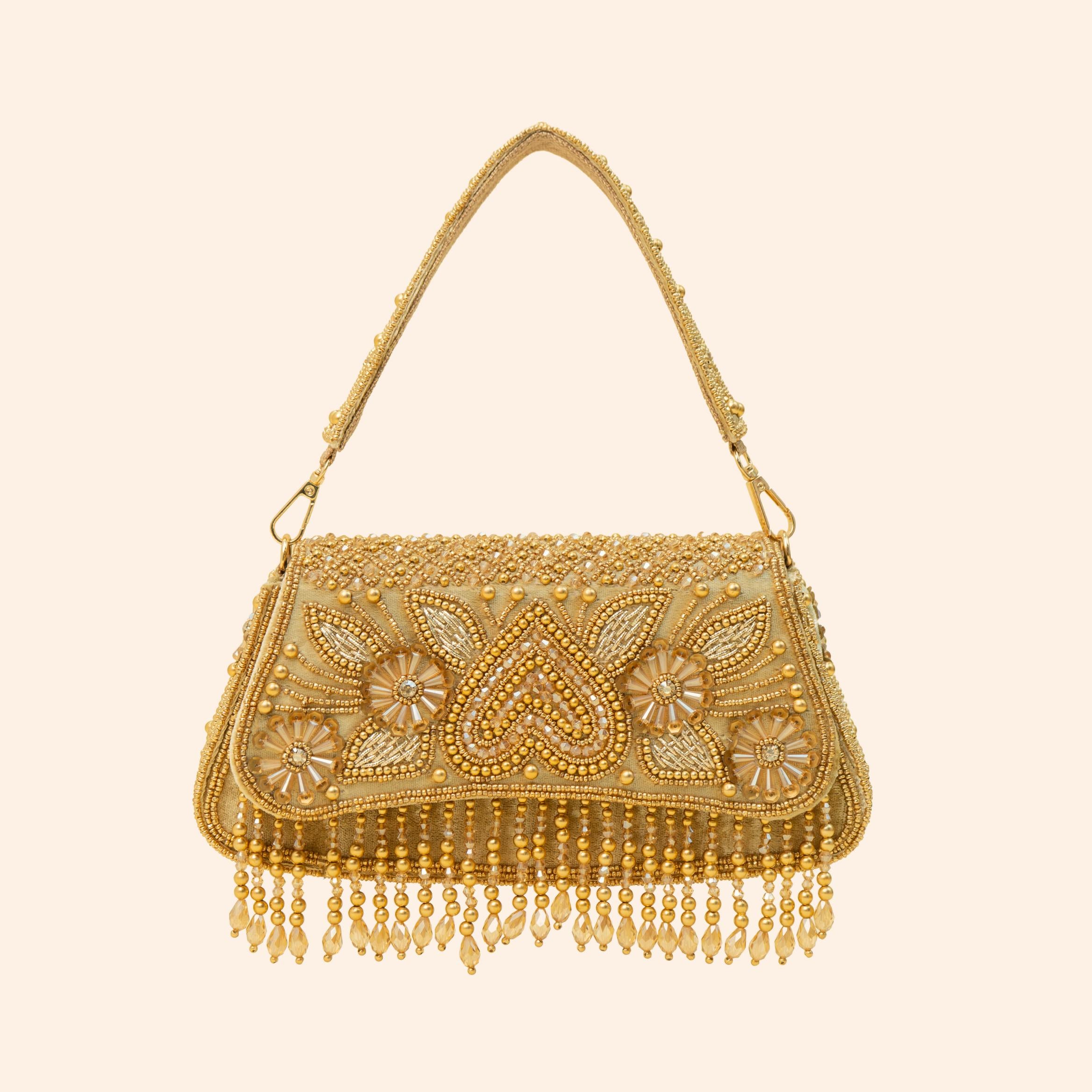 Intricate Beaded Party Shoulder Bag