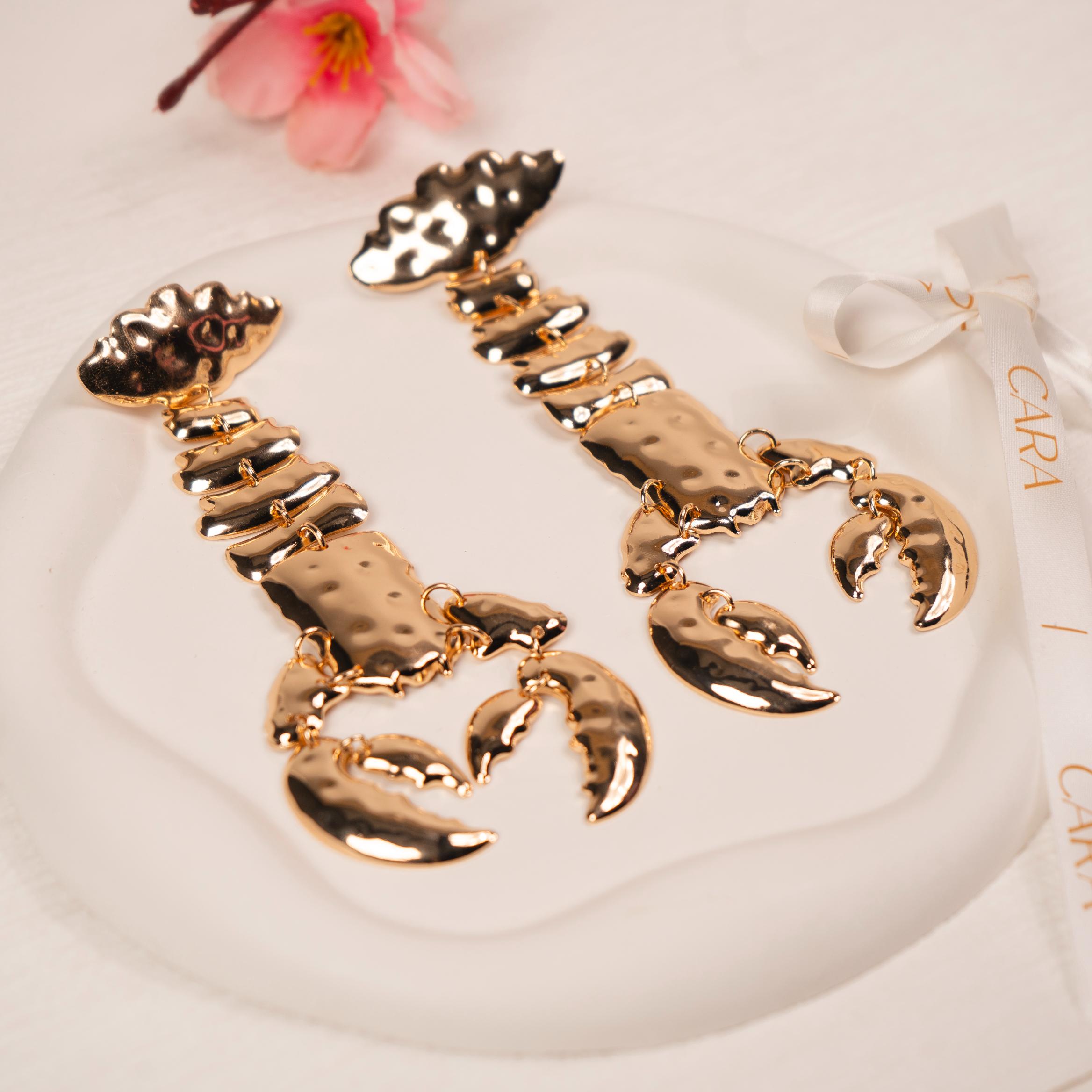 Lobster Charm Earrings