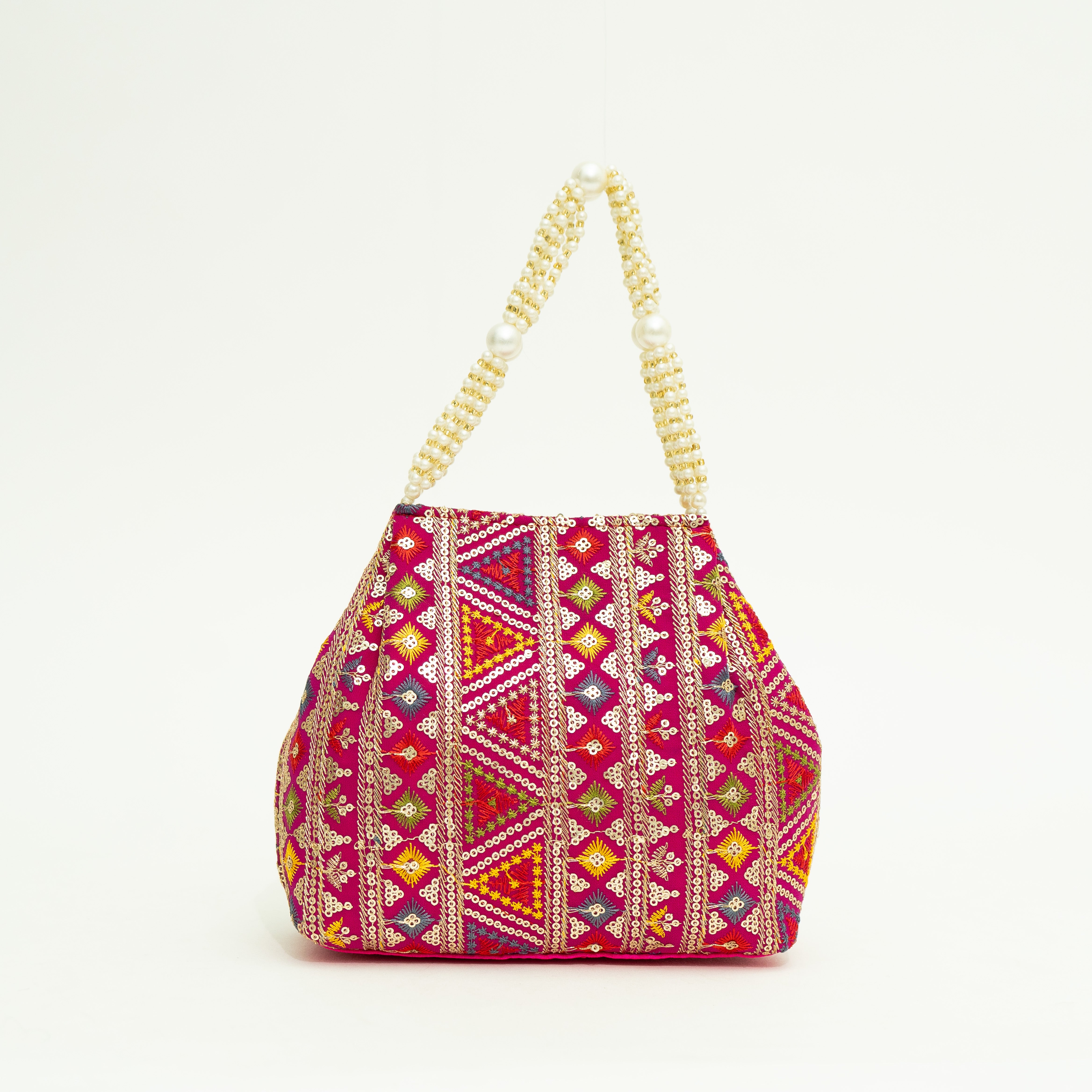 pink Exclusive Ethnic Handy Potli