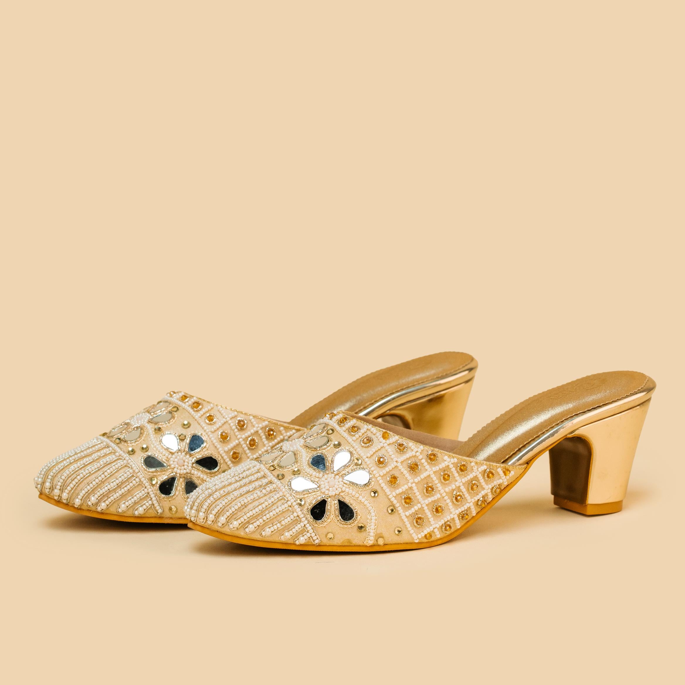 Mirror Bloom Mules