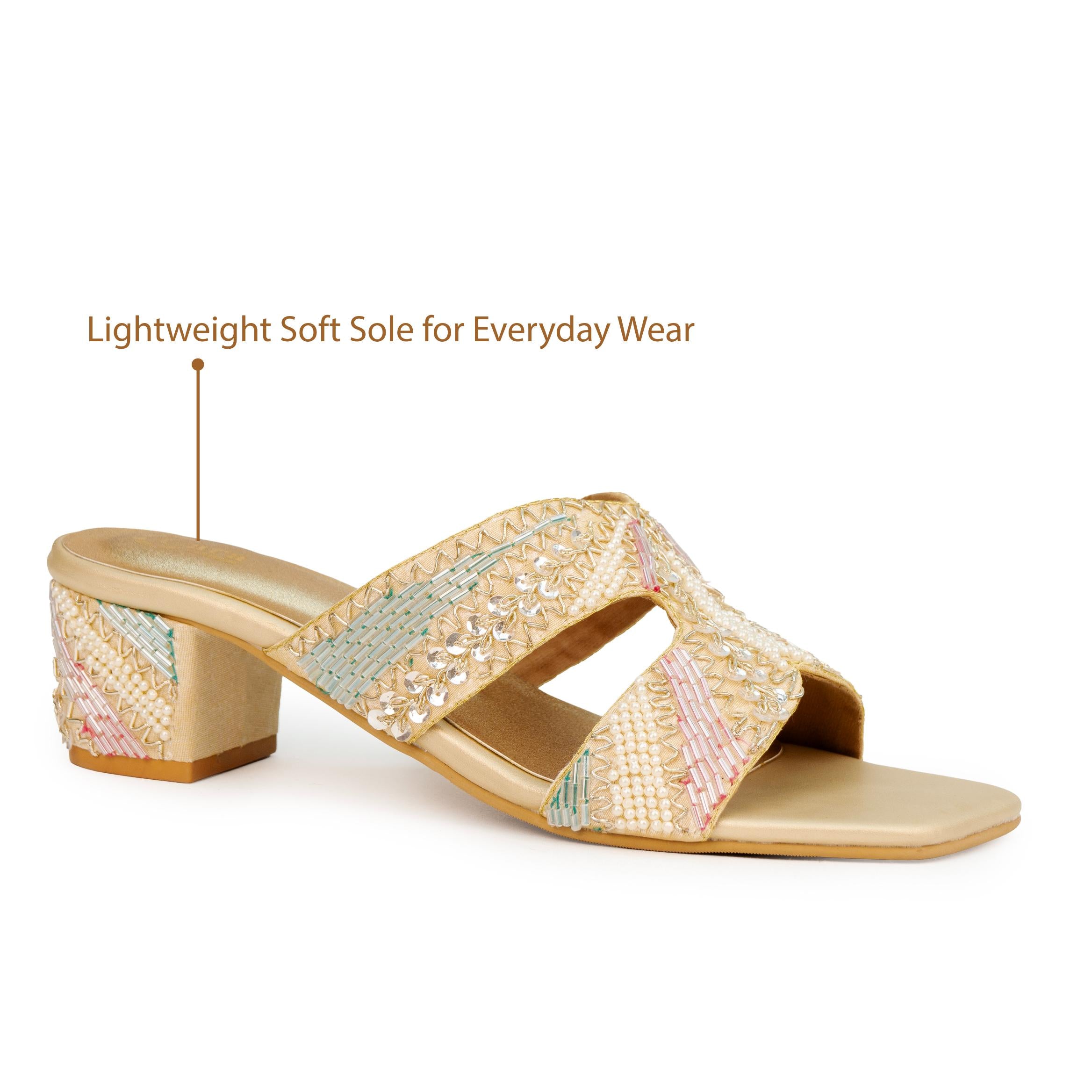 Glided Bloom Heels