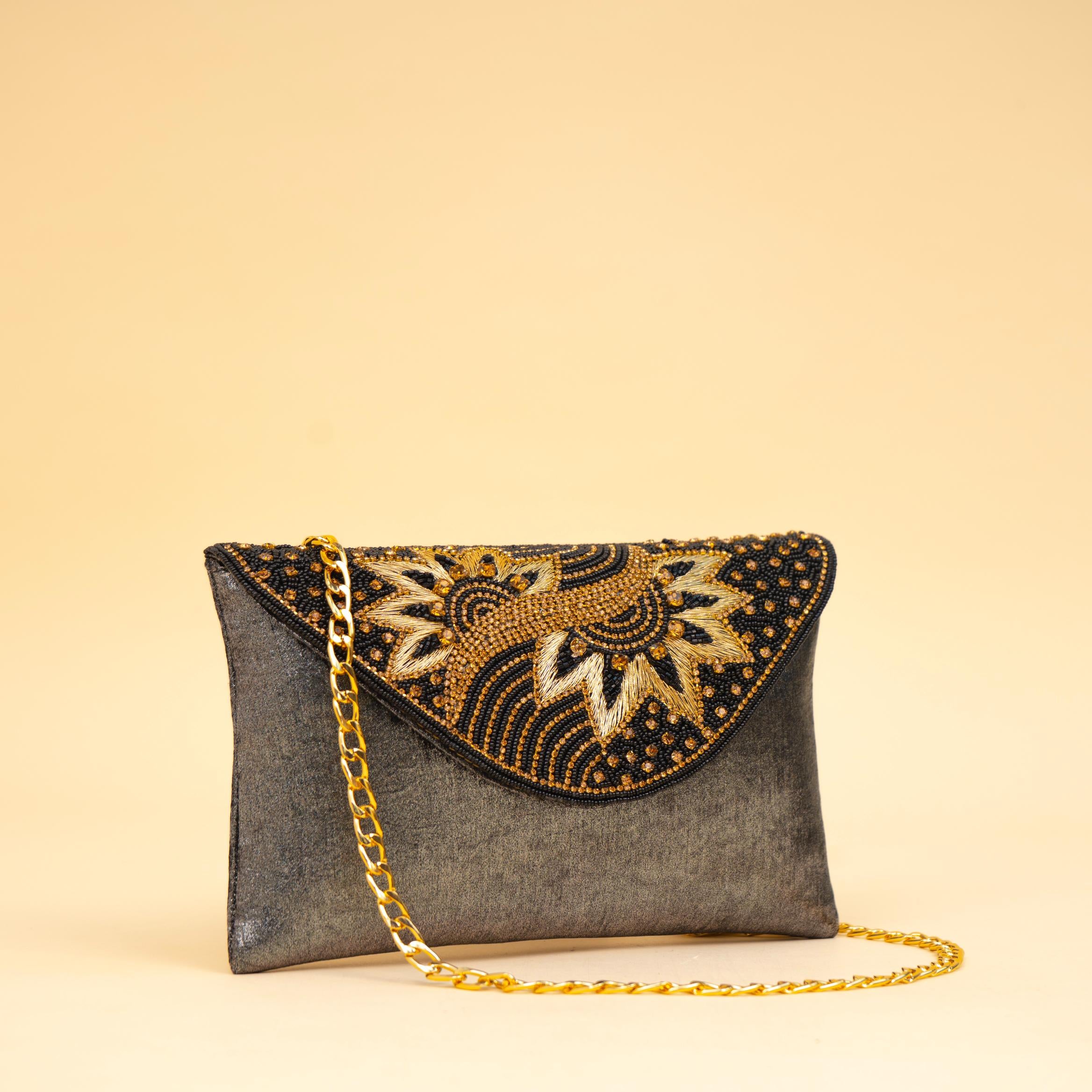 Elegant Beaded Envelope Purse