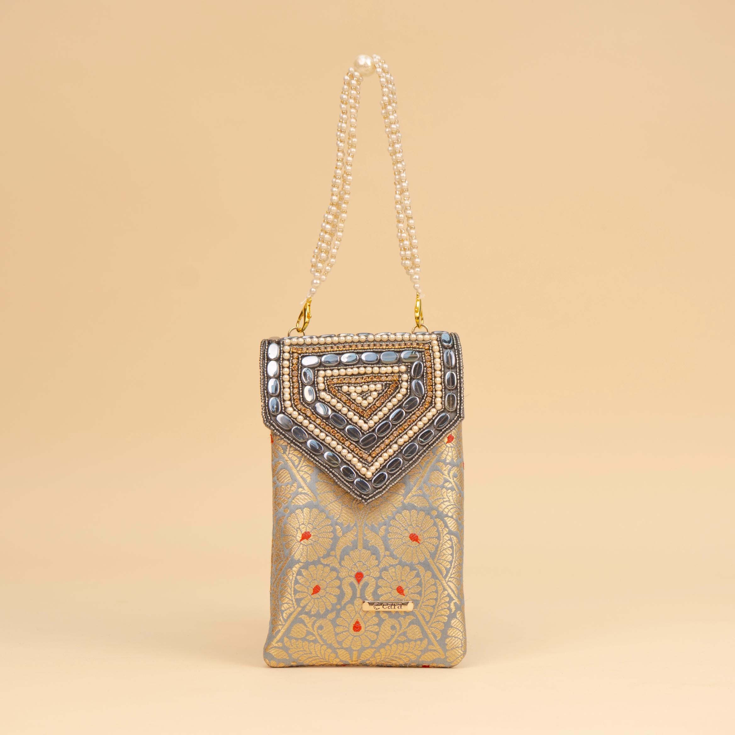 Banarasi Pearl Embellished Clutch