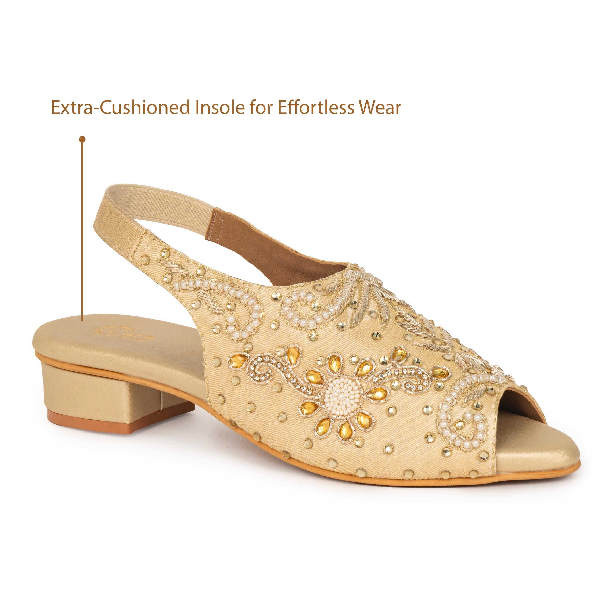 Glided Fern Mules
