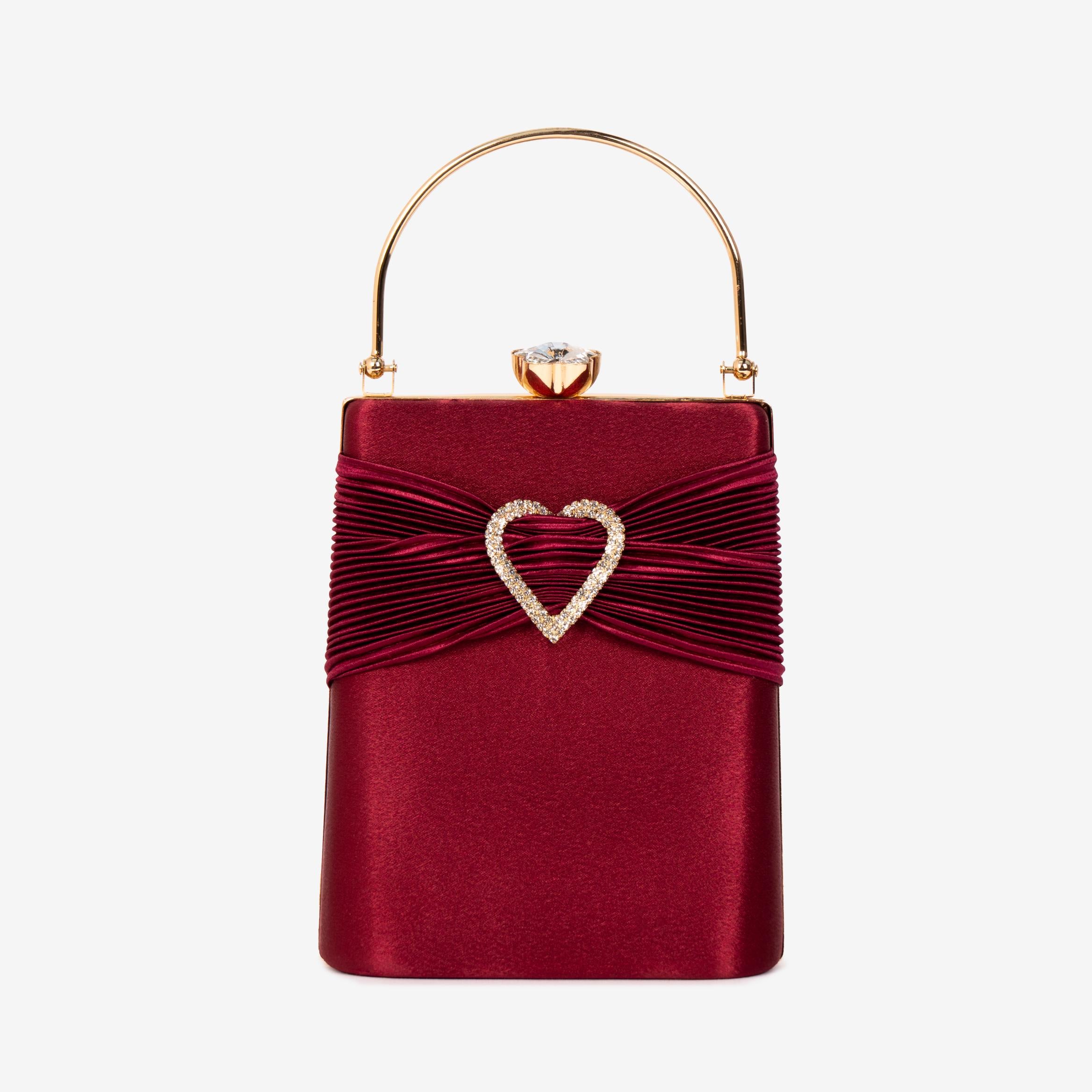 Satin Heartbeat Clutch