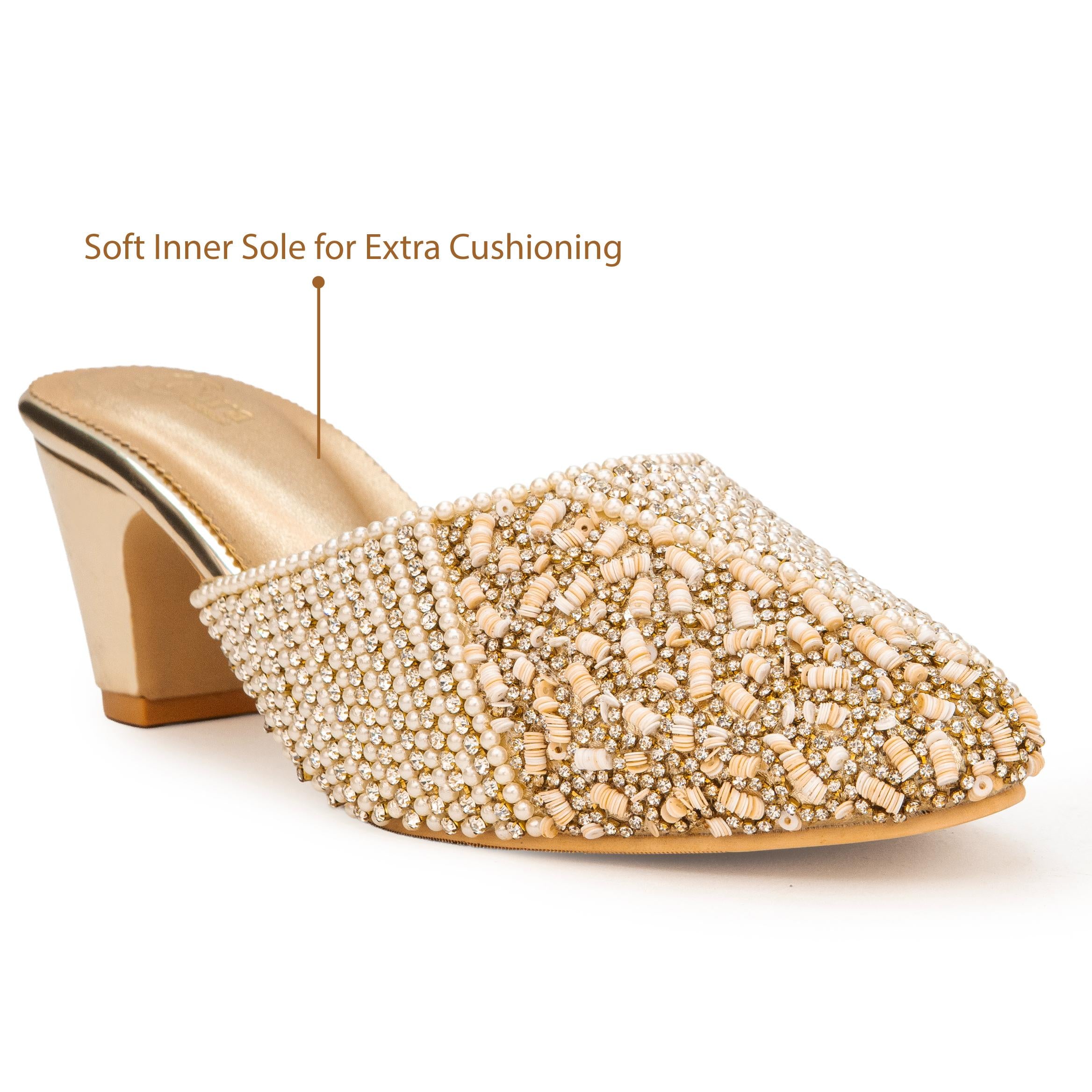 Beaded Haven Shimmer Mules