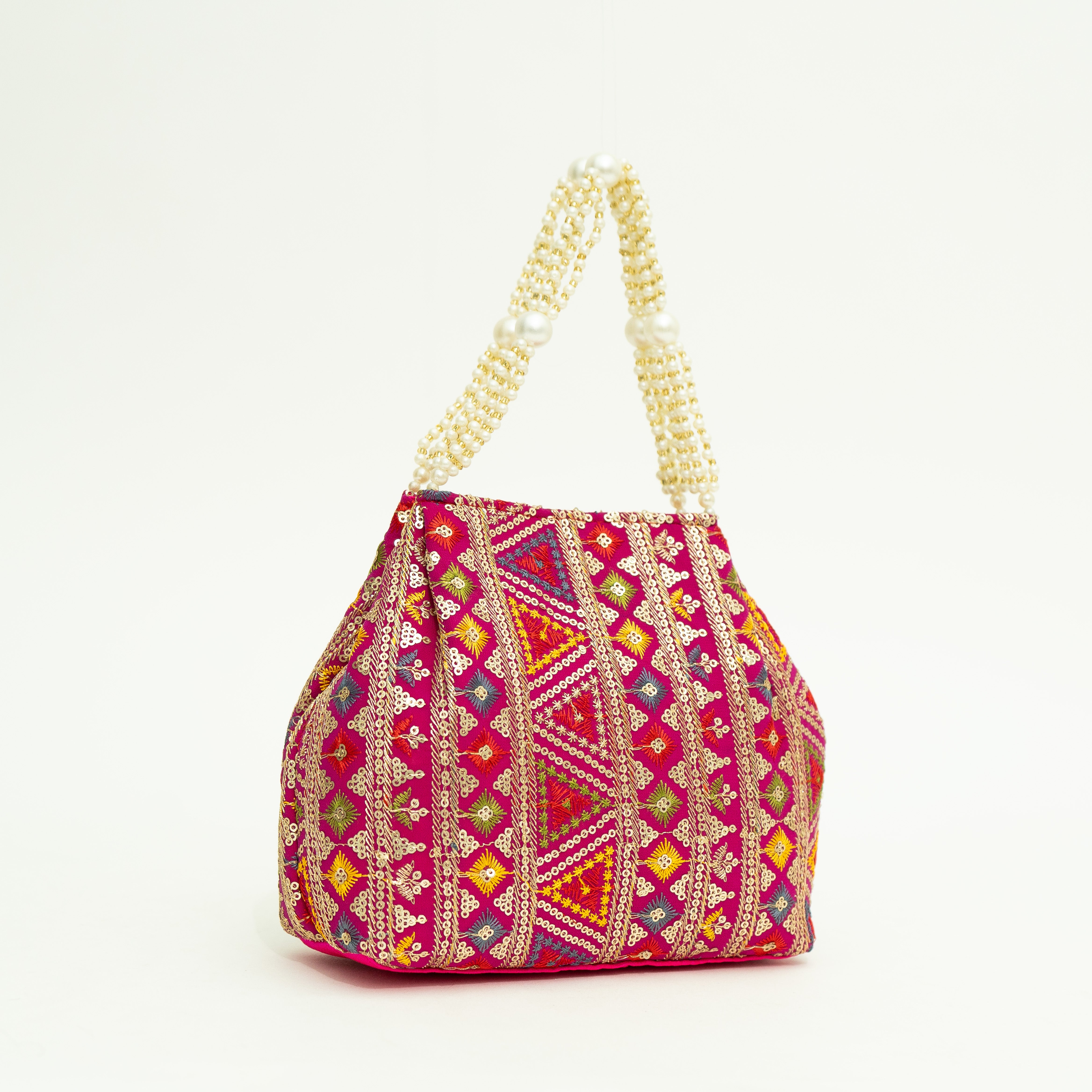 pink Exclusive Ethnic Handy Potli