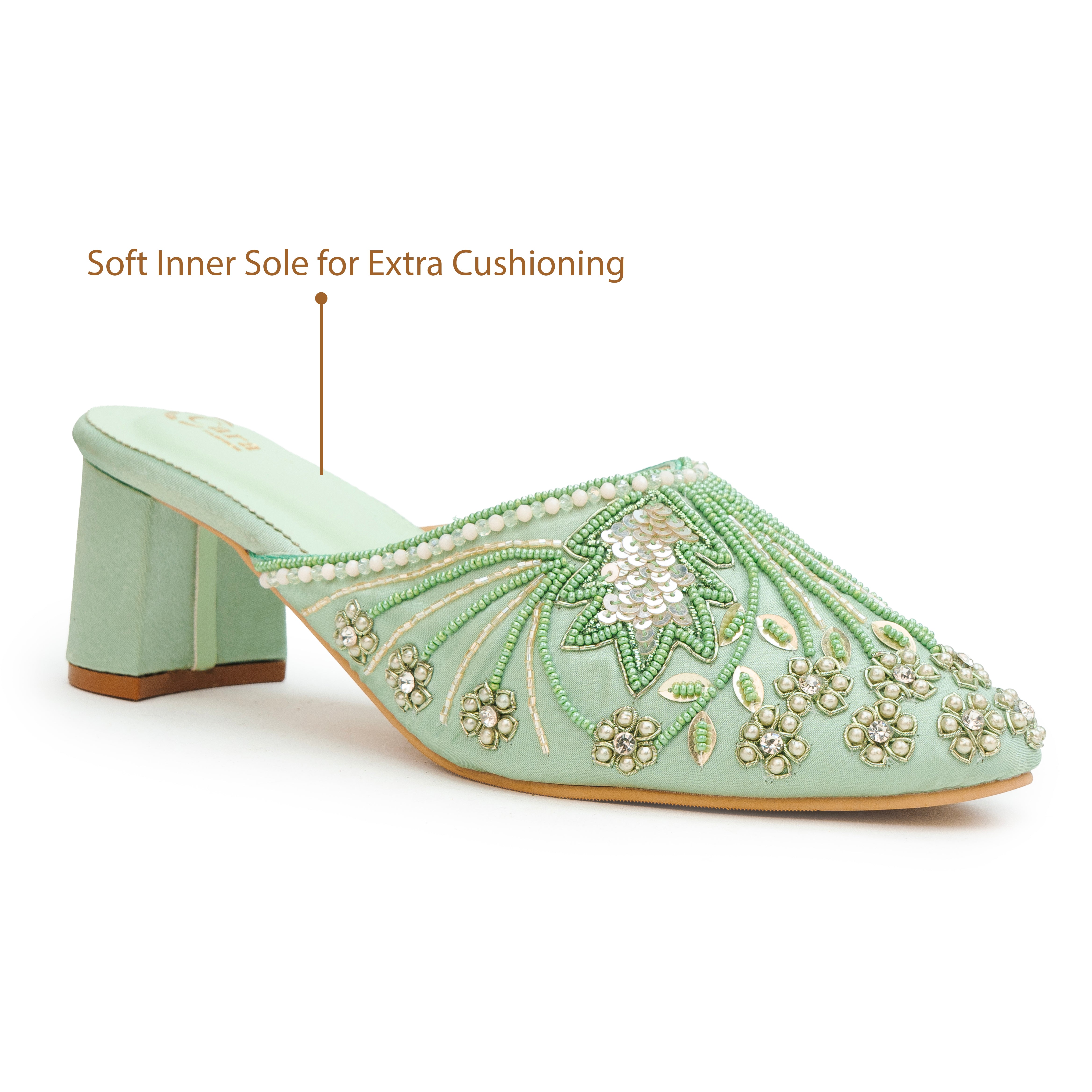 Festive Glide Beaded Heels