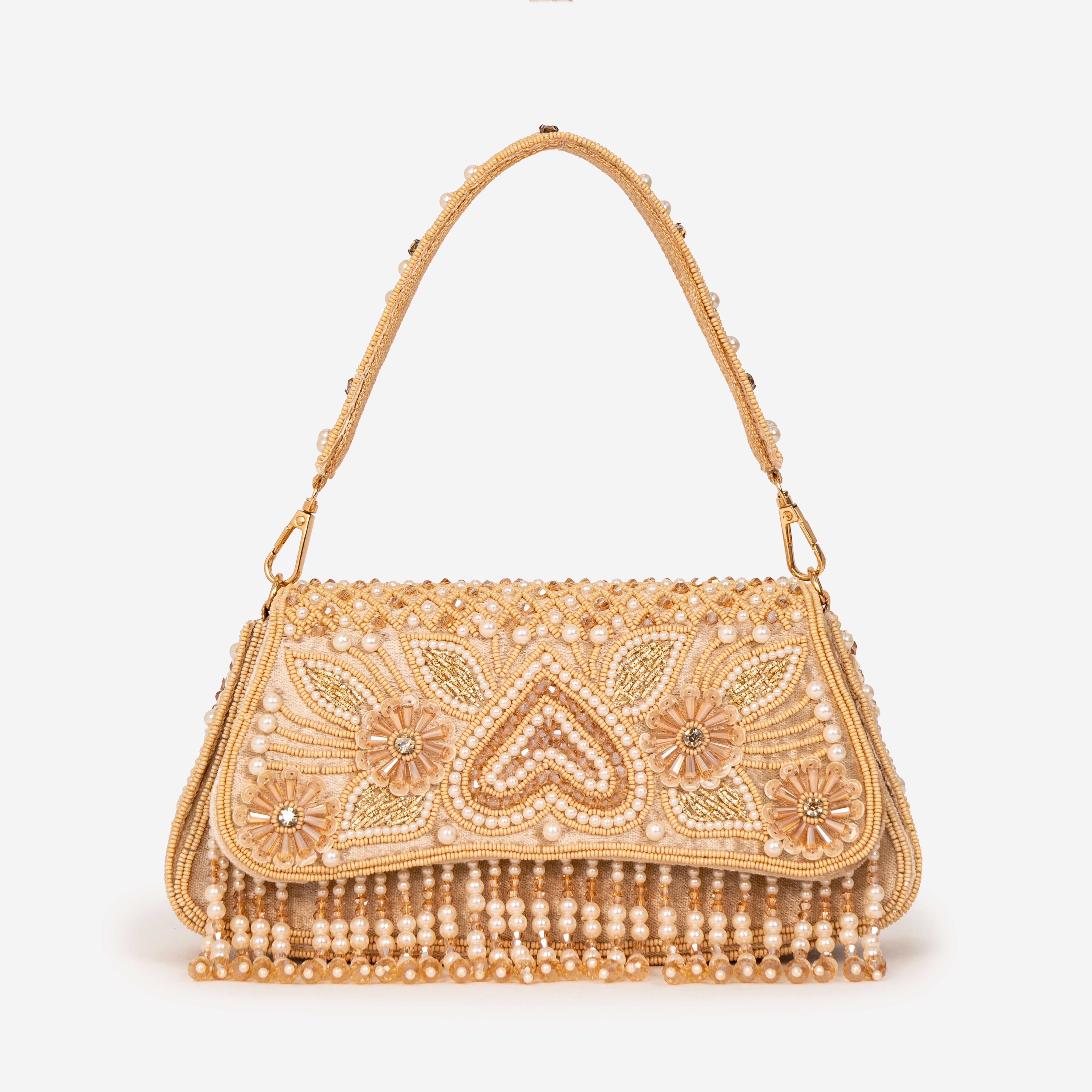 Intricate Beaded Party Shoulder Bag