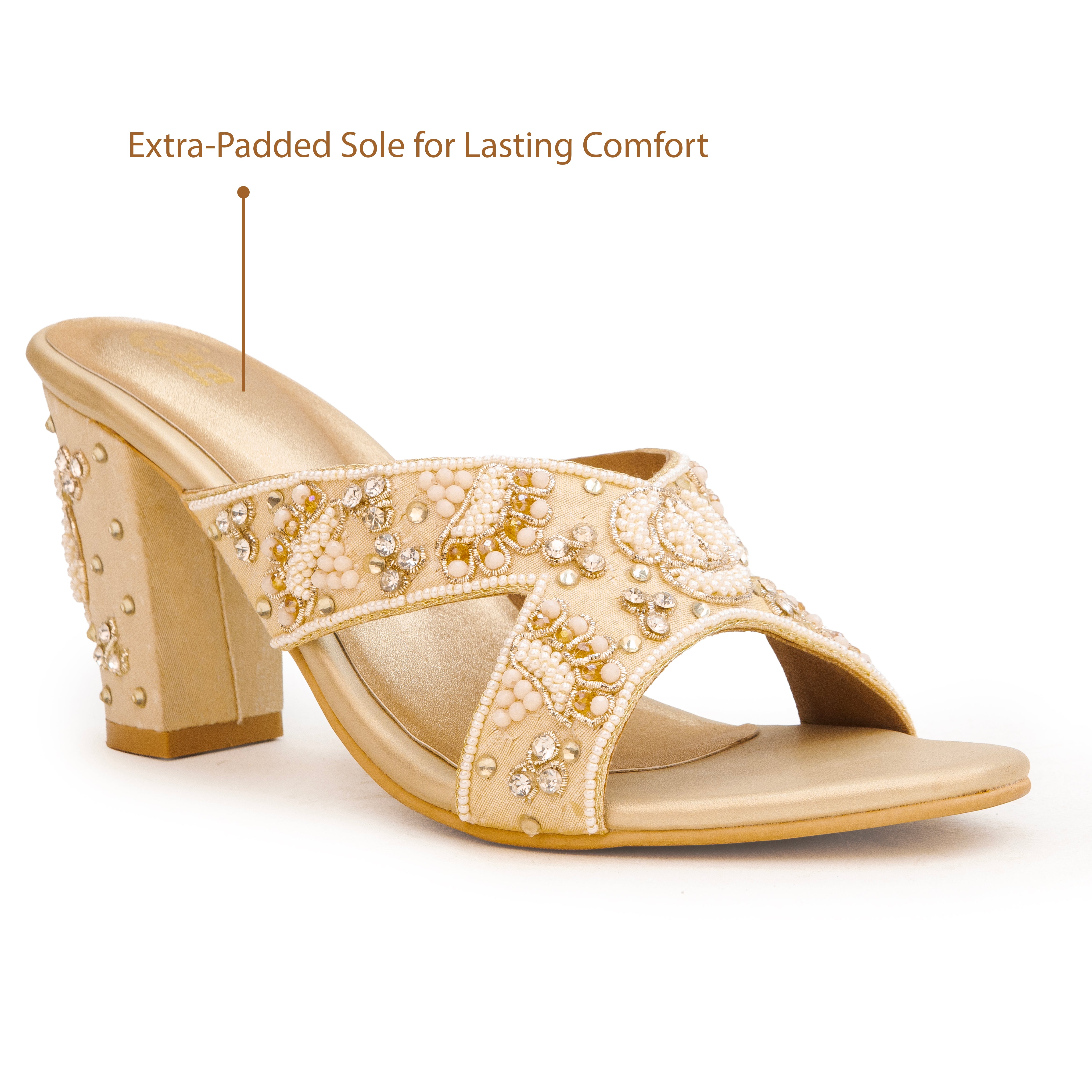 Beaded Petal Heritage Heels