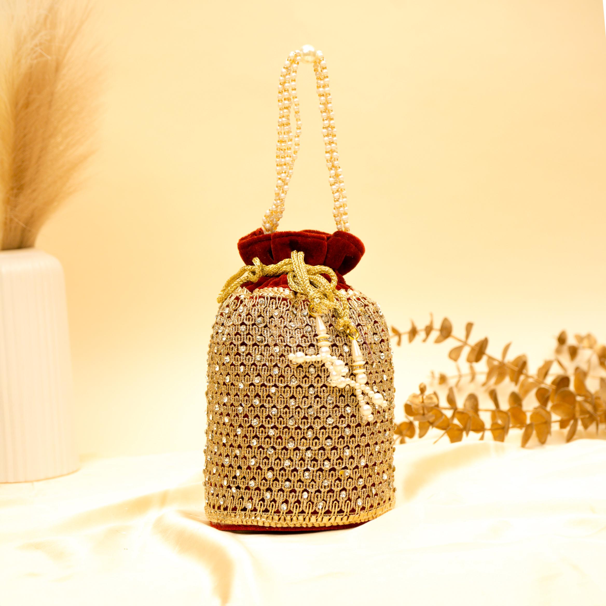 Regal Stone & Bead Potli