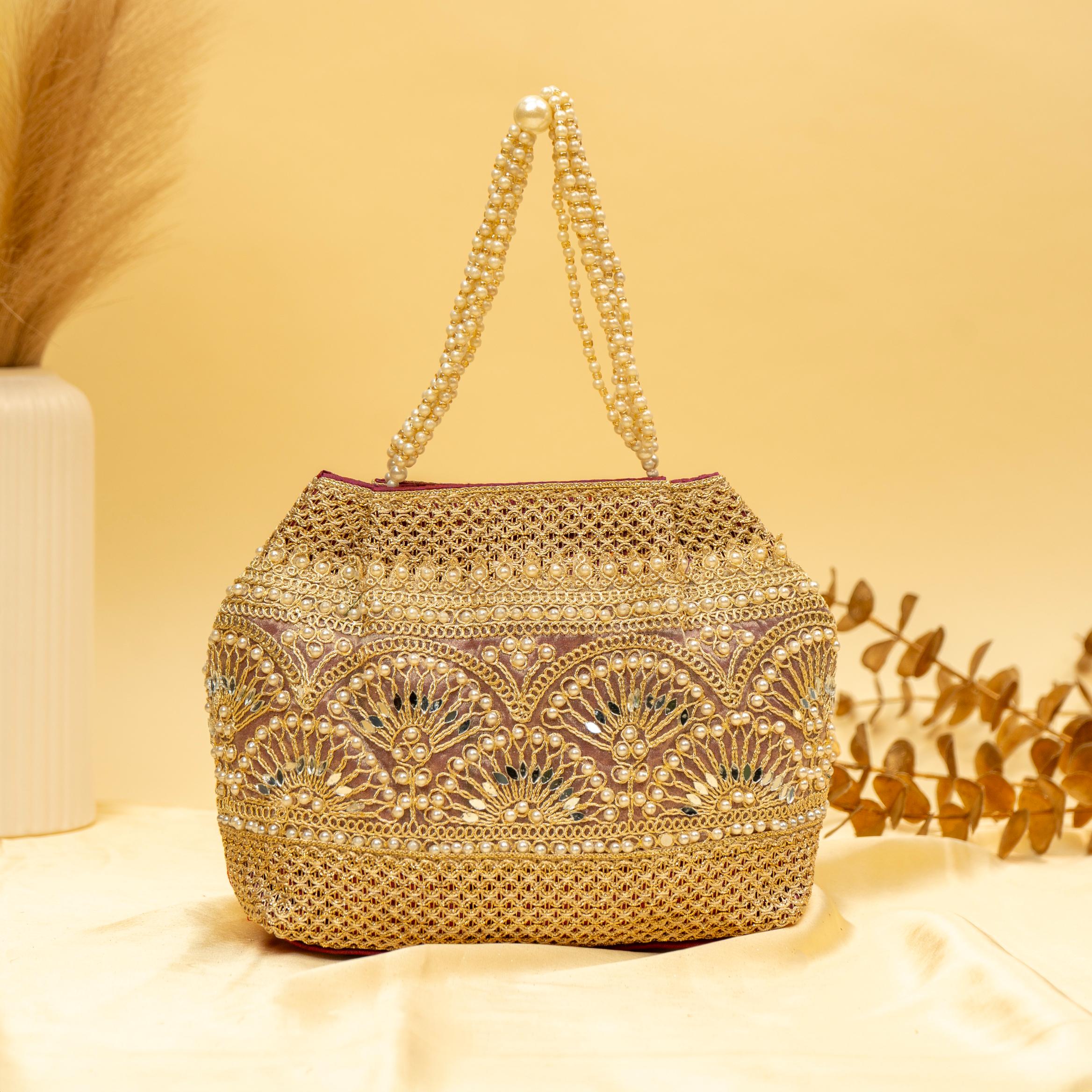 Timeless Pearlwork Potli