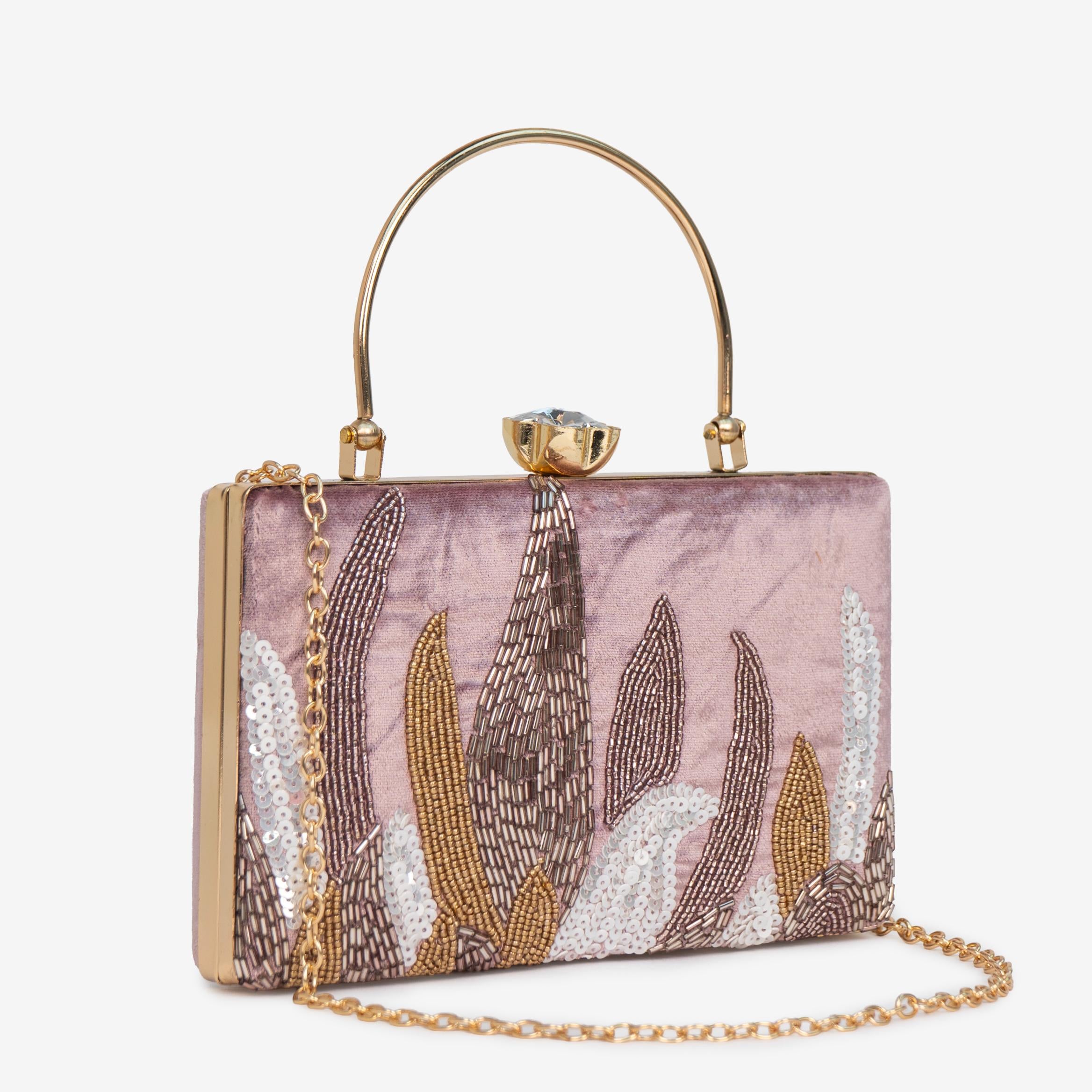 Ivory Palm Clutch