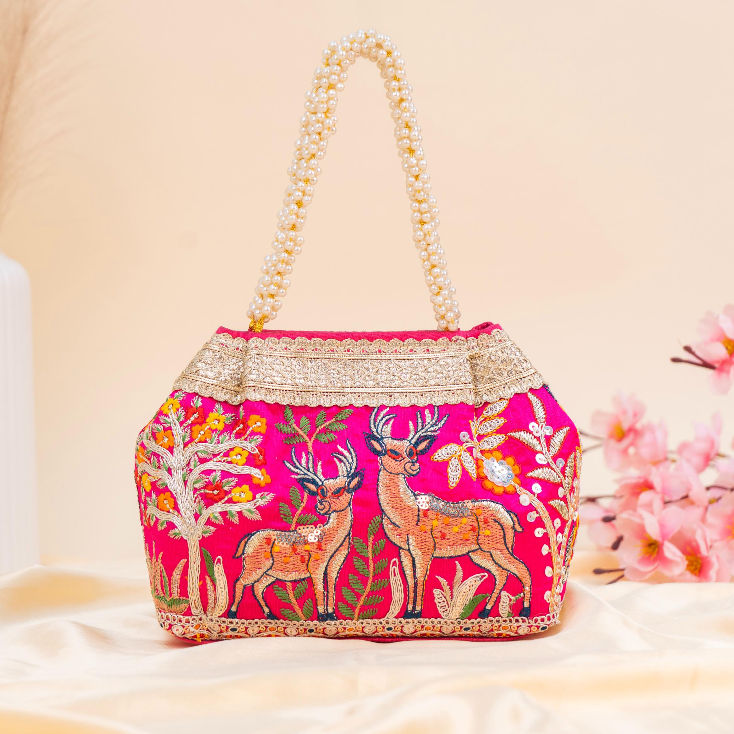 Celeste Thread & Sparkle Potli