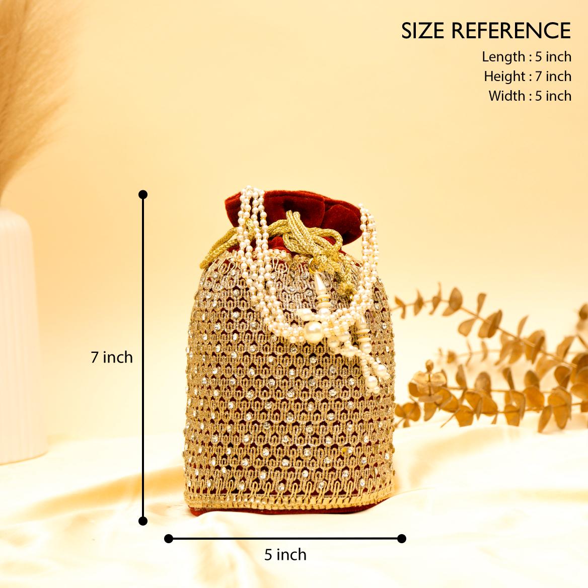 Regal Stone & Bead Potli