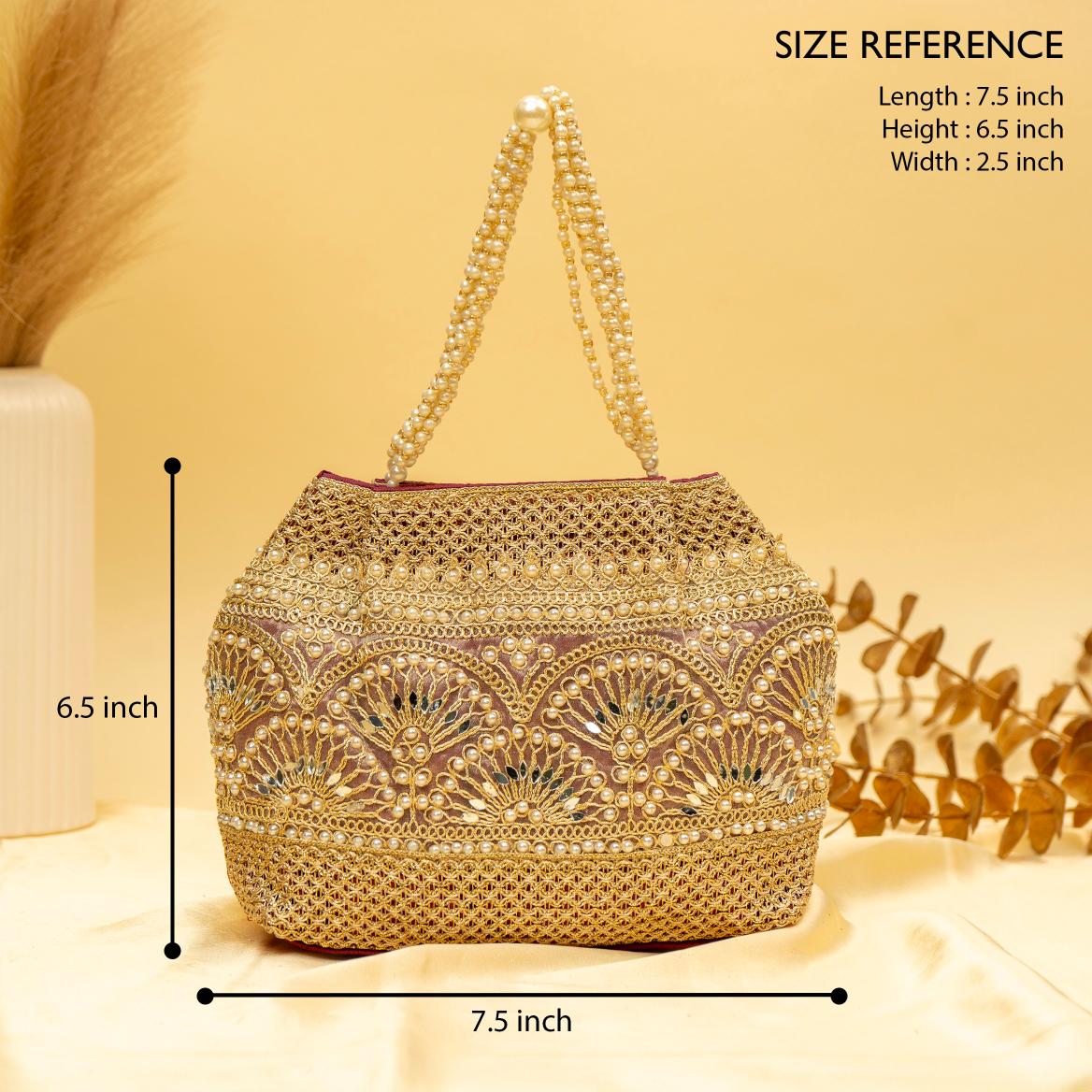 Timeless Pearlwork Potli