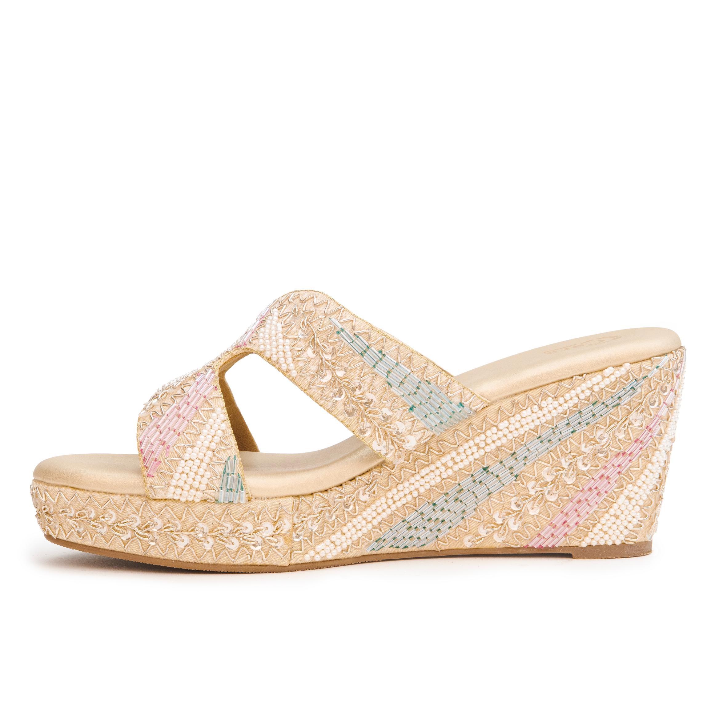 Sparkle Bead Comfort Wedges