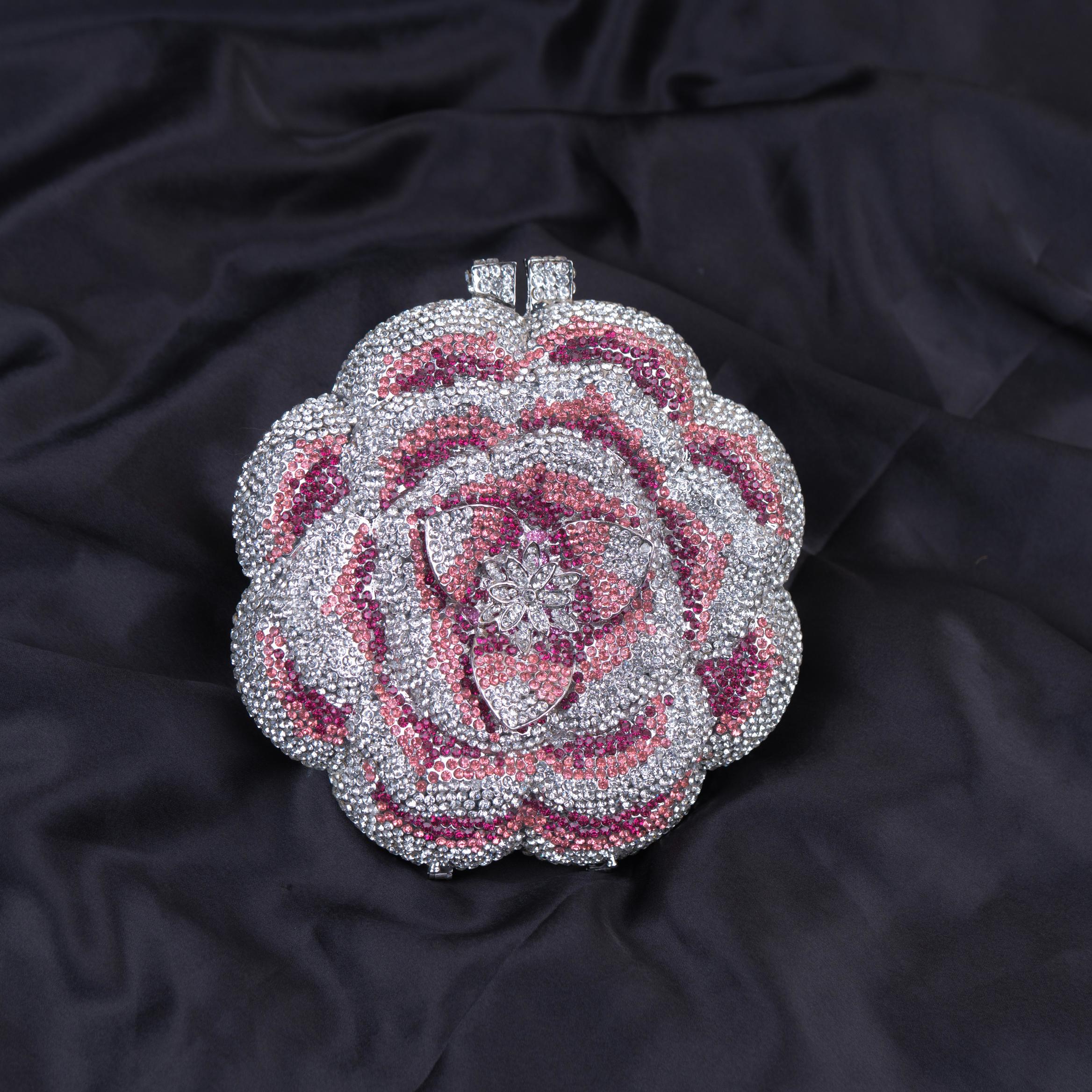 Crystal Rose Bling Clutch