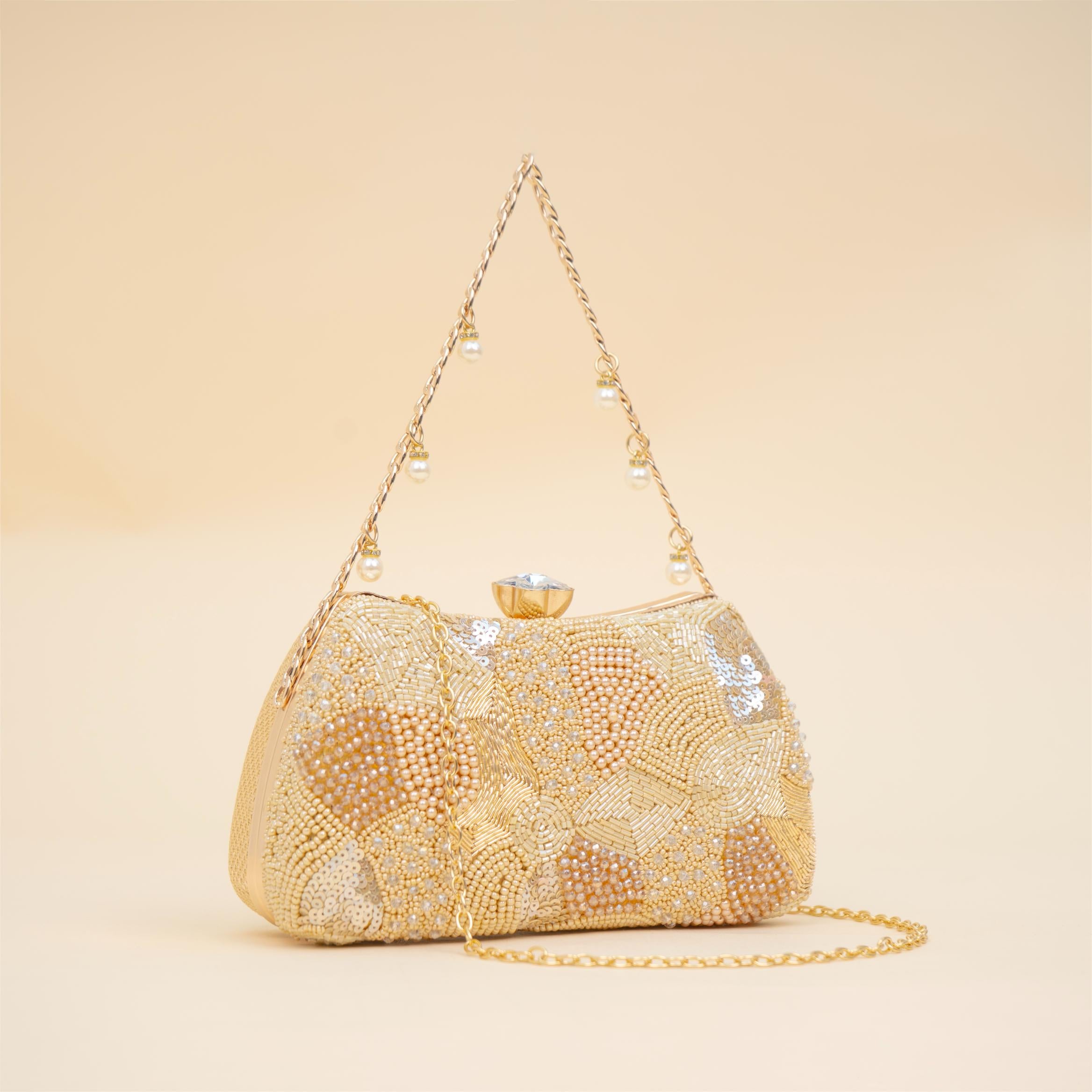Zari Moti Box Clutch